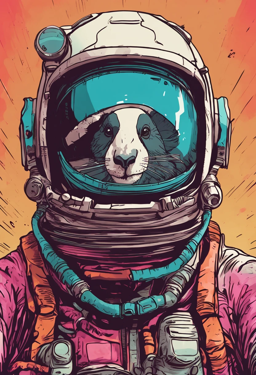 Create an image of an astronaut with Koala's head without a helmet