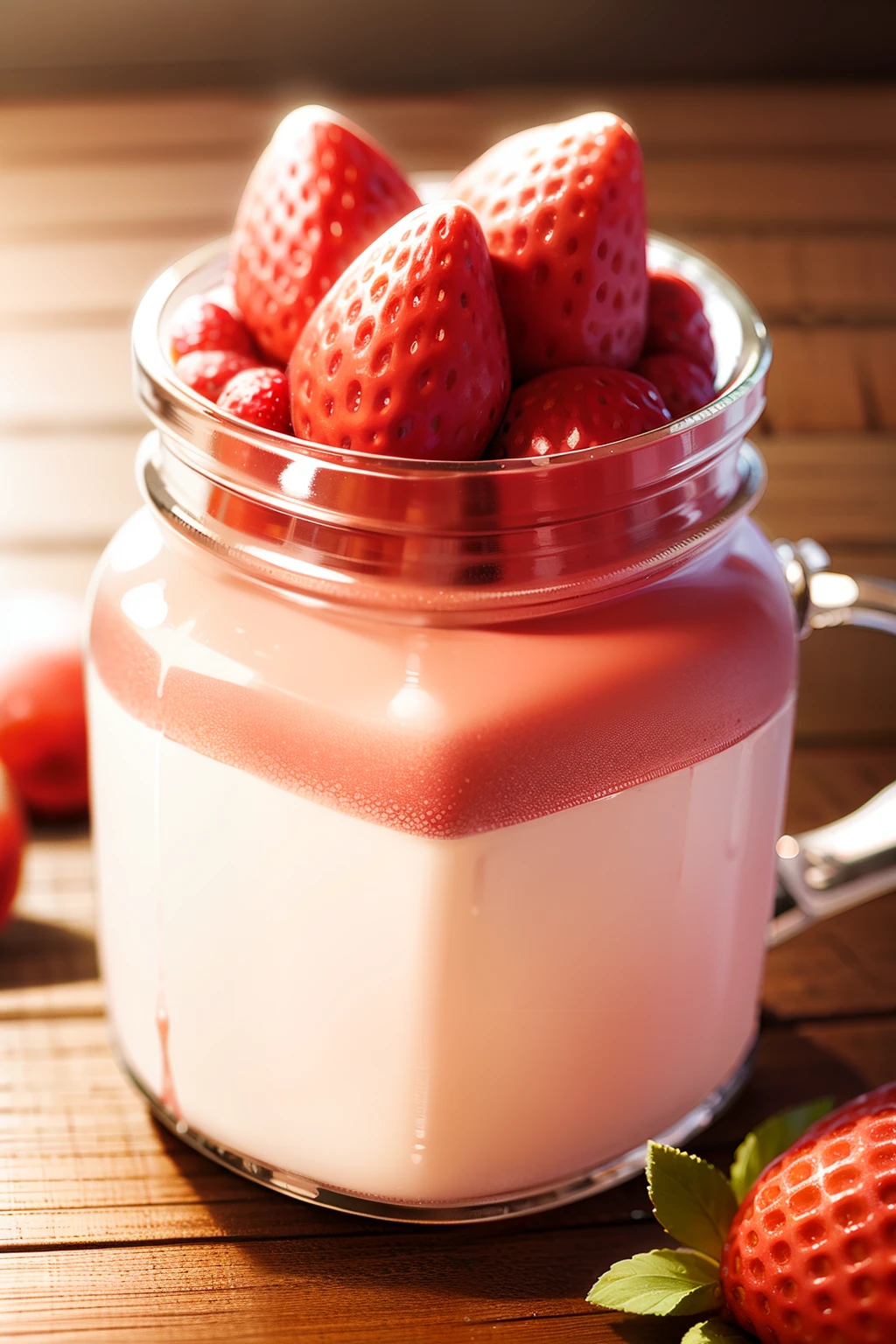 cute, food, strawberry milk,