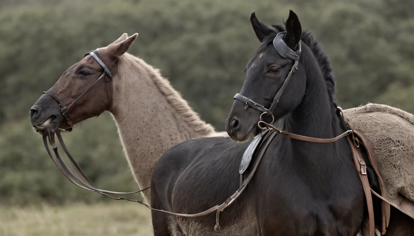 cria a imagem de um guerreiro com armadura de cor azul e preto cavalgando em cima de uma cavalo de cor negra e olhos azuis