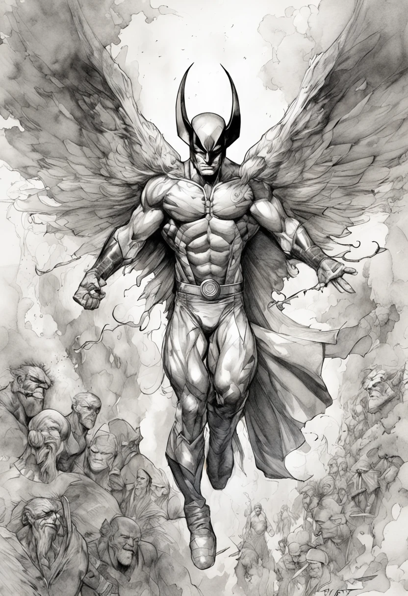 X-Men, AB XCover, intricate pencil sketch, olhos expressivos e nariz e boca, un-zoom, por Jim Lee, perfil direito, centrado, visual, intrincado, altamente detalhado, breath-taking, preciso, linear, vibrante, Panoramic, cinemactic