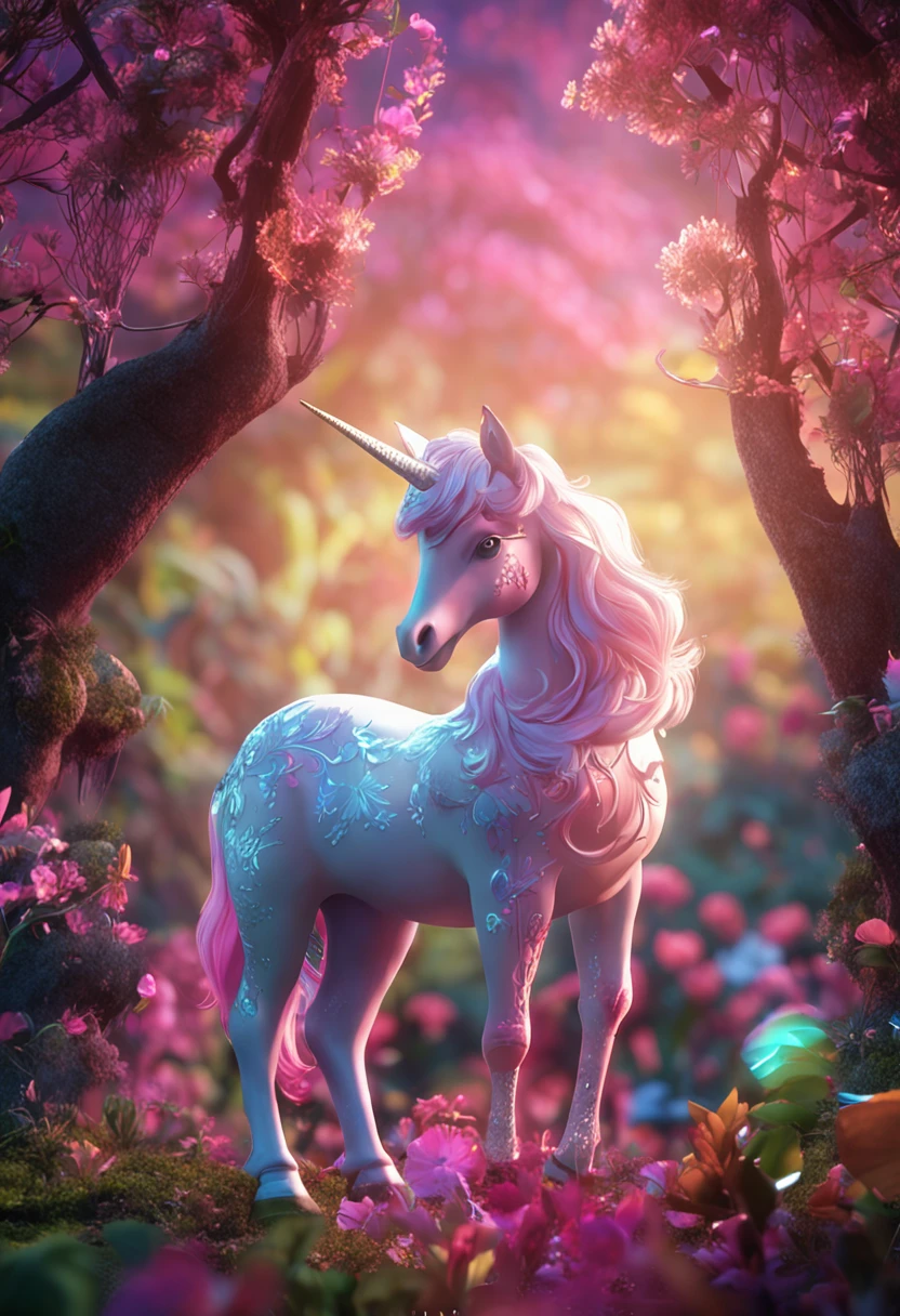 Introduza Aurora, The friendly unicorn, que vive na Floresta Encantada.
Meet your Soren friends, o coelhinho, e Lumi, a fada das flores.
Mostre como eles brincam juntos e cuidam da floresta.