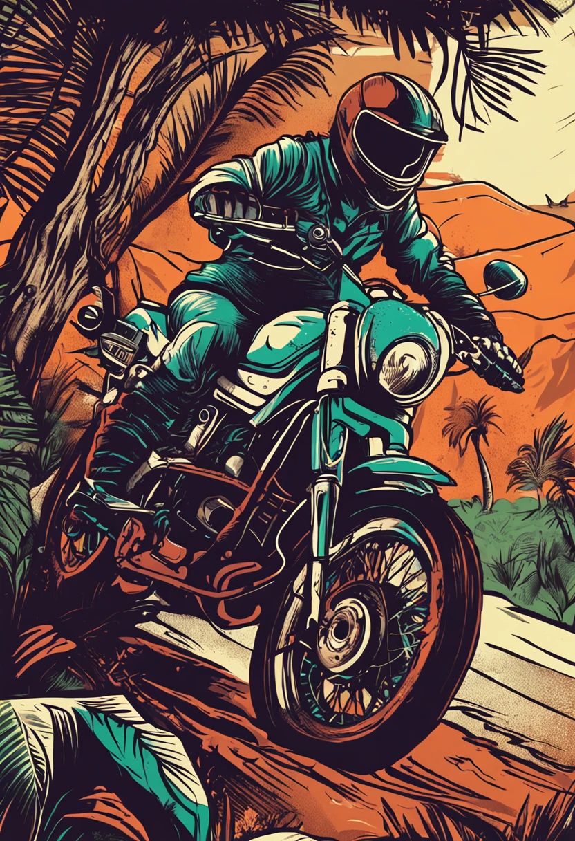 estampa para camiseta de moto club jungle spirit