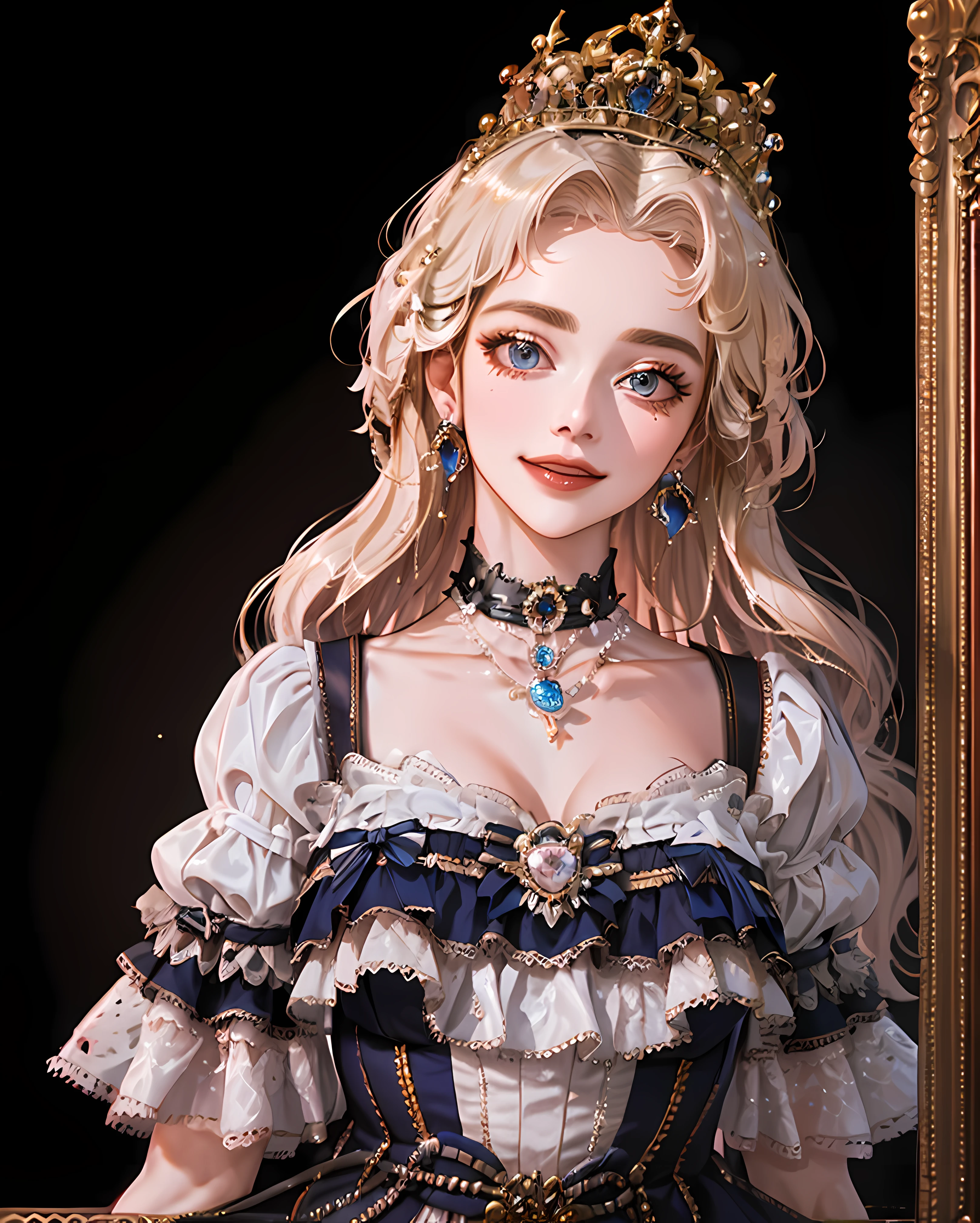 There is a woman in a dress and a crown posing for a picture - SeaArt AI