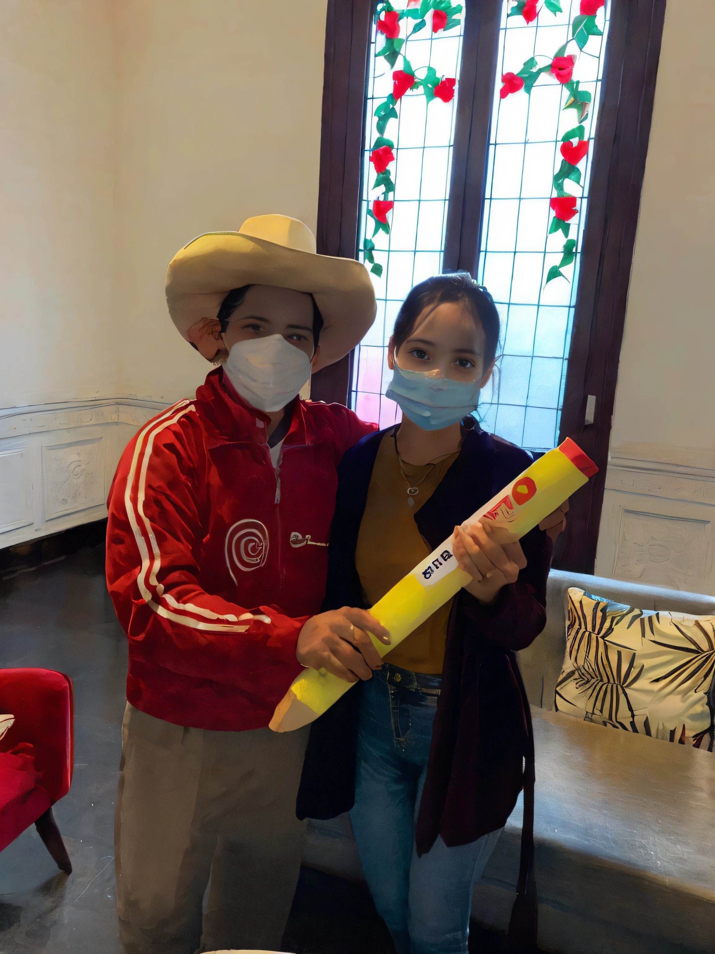 Beso, Novios, enamorados, recien csdso, novia hermosa, They wear masks and hold a pencil in their hands, Artista desconocido, Corona, help me, Coban, misterio, 🤠 Usando un 🖥, sosteniendo la cimitarra hecha de hueso, sosteniendo un lapiz gigante