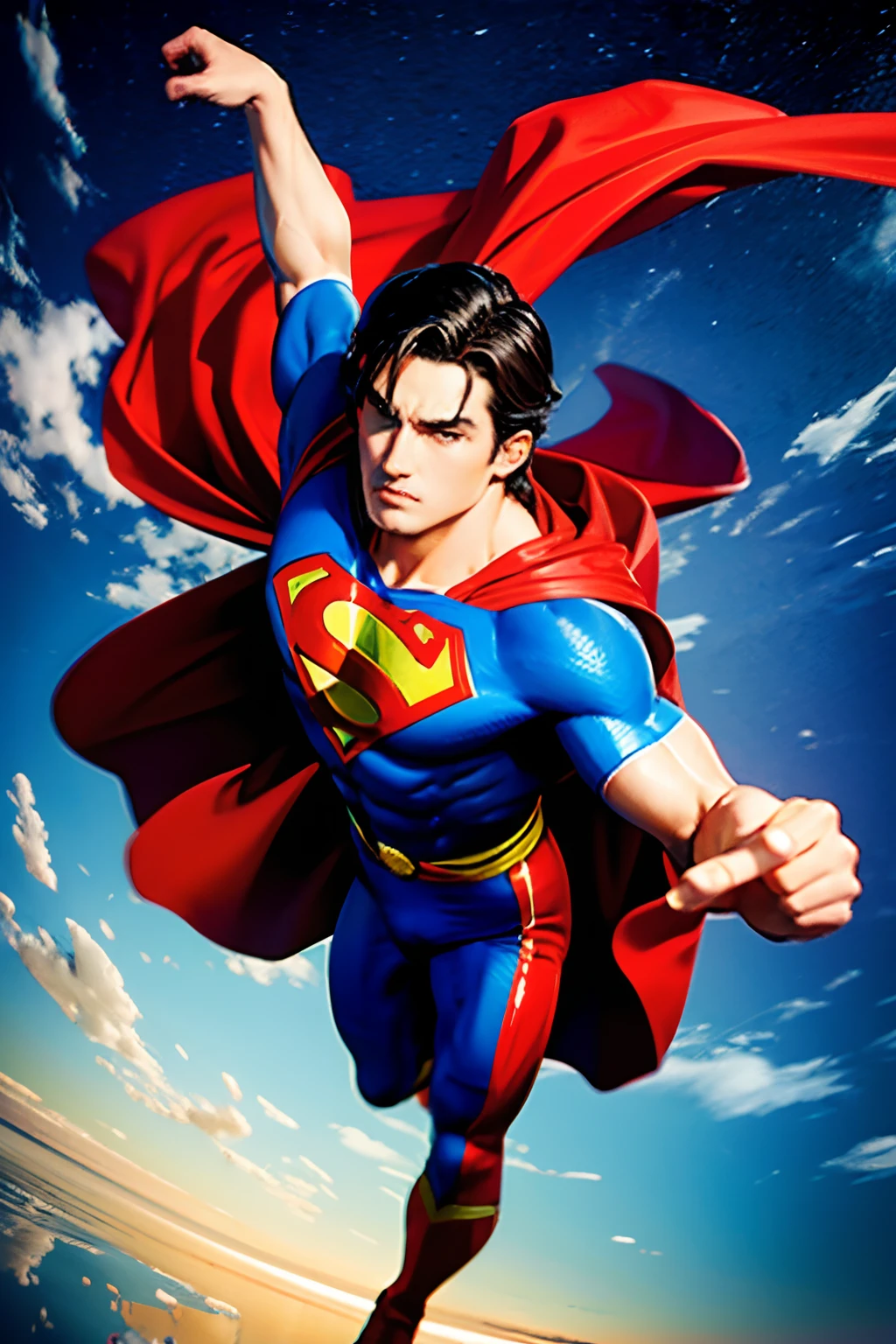An image of 1 dragon and superman