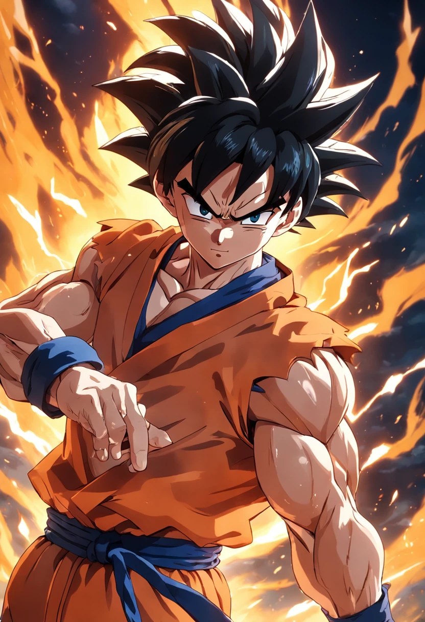 (extremamente detalhado CG estilo, ultra-realista) Yamcha de Dragon Ball Z malhando intensamente em uma academia, sharp shadows.