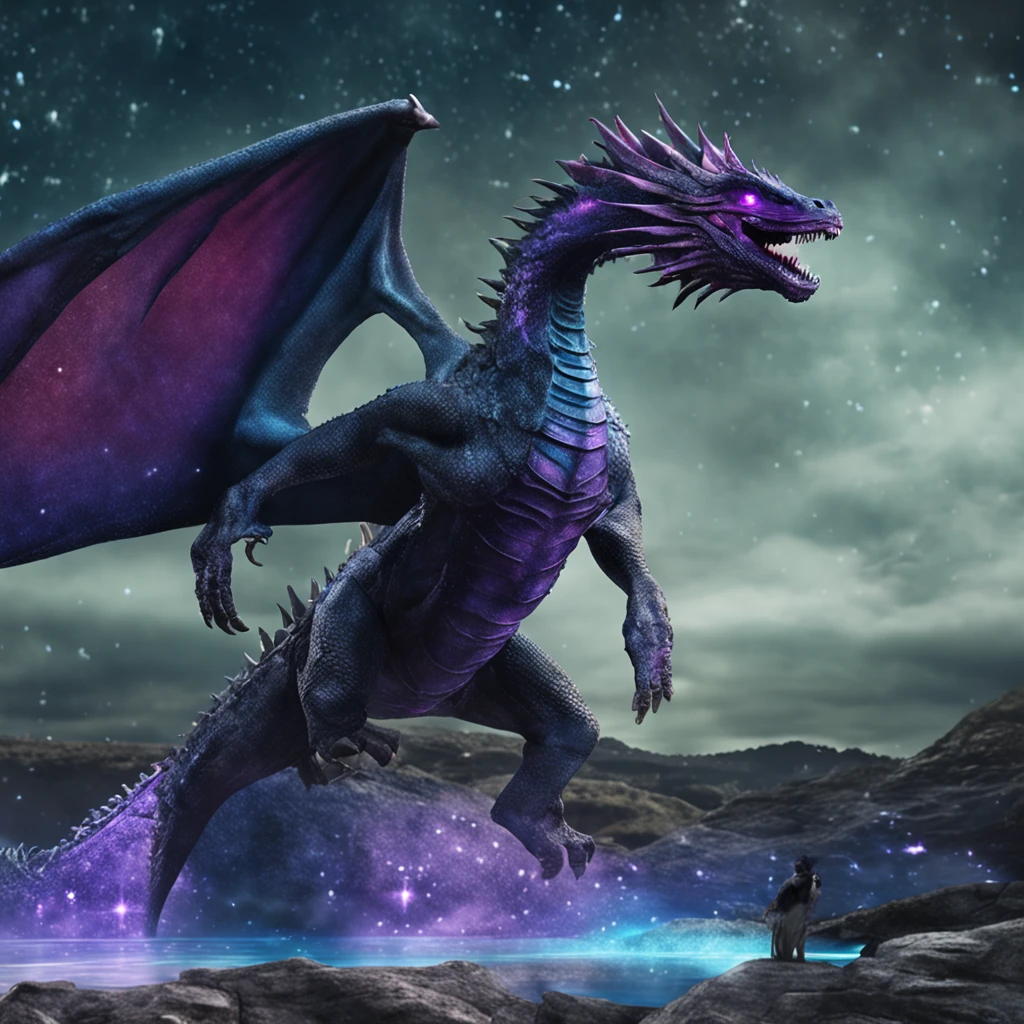 a water dragon flying through the starry sky,best quality, master part, ultrahigh-resolution, (fotografia realista:1.4), Surrealismo, Semelhante a um sonho,FusionArt, Shadow dancer, magia das sombras, Darkness Control, furtividade, passo da sombra, Umbral spells, hidden blade,