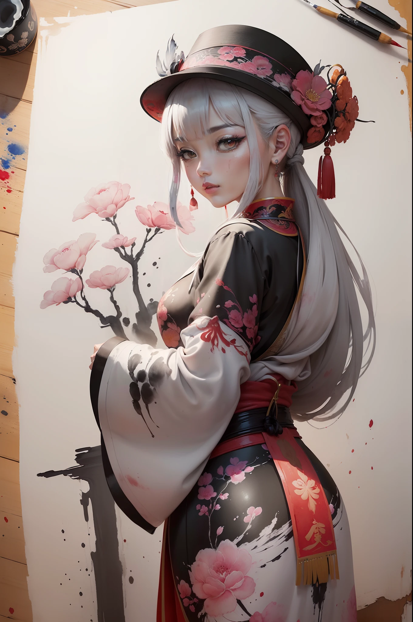 ((extremamente detalhado)), ((((pintura a tinta)))), illustration, ((pintura a tinta chinesa)), (((master part))), (((best quality))), ((((Tingimento de tinta)))), (((Aquarela))), ((Chinese Brush Painting)), (Chinese style)   UHD , Conto de fadas
 --estilo Old School