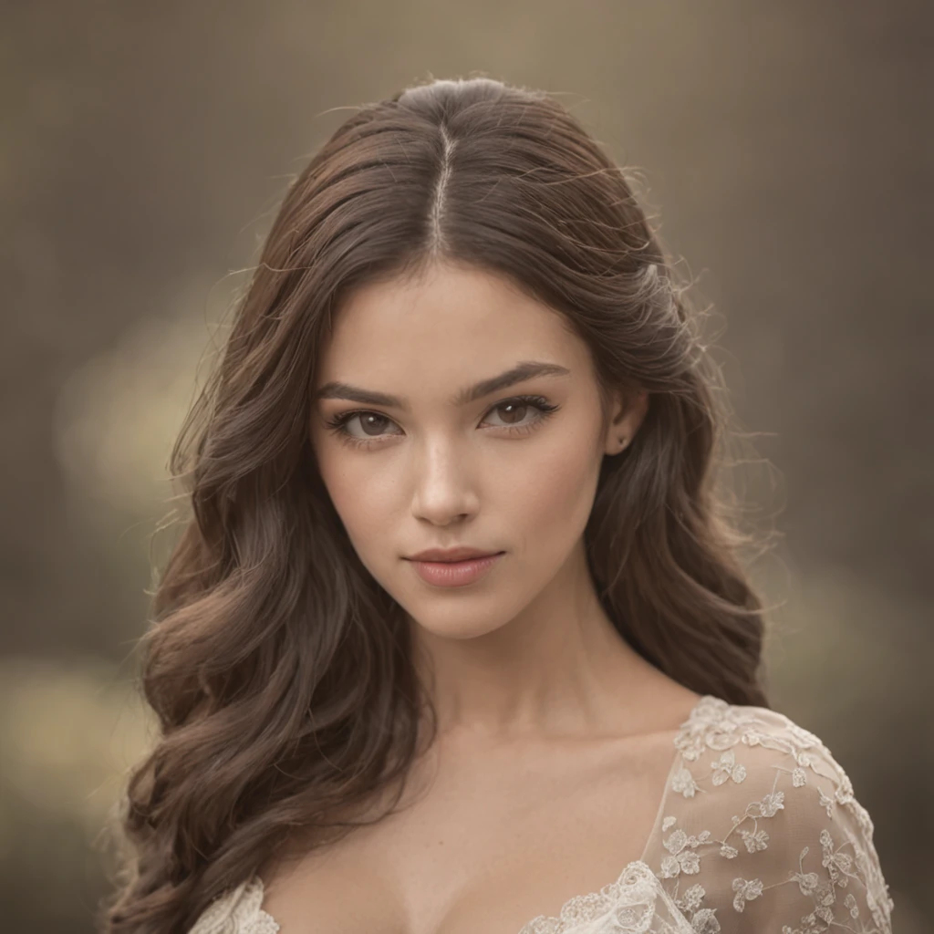 Kat Dennings with long brown hair wearing a white wedding dress, holding a bouquet of flowers, smiling, photorealistic, intricate details, cinematic lighting, ultra detailed, 8k, high quality, highly detailed portrait, elegant, graceful, beautiful facial features, beautiful skin, beautiful eyes, beautiful lips, beautiful smile, beautiful hair, beautiful wedding dress, beautiful bouquet of flowers, stunning, breathtaking, gorgeous, elegant, ethereal, serene, warm lighting, soft focus, shallow depth of field, romantic, dreamy, whimsical.