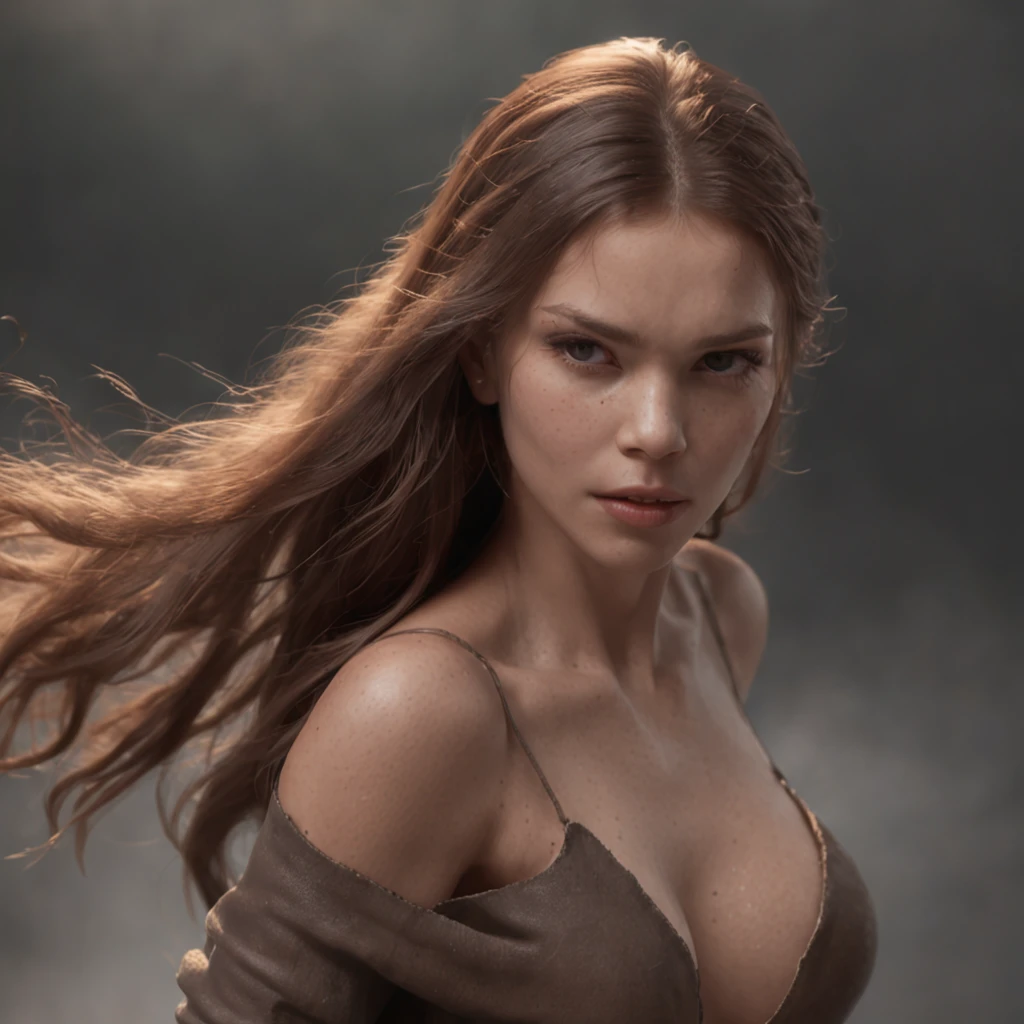 (Professional 3D rendering:1.3) de (Realistic:1.3) foto de arte mais bonita do mundo，Features soft, shiny heroines, corpo inteiro nu ((Epic hero fantasy woman hero wet angry look long hair and fierce expression in dynamic pose, fantastic location, majestoso ambiente desordenado)),  8k unidade render, action shot, poros da pele, very dark lighting, sombreamento pesado, circunstanciado, rosto detalhado, (Vibrando, Fotografia realista, Realistic, Dramatic, Escuro, foco nítido, 8k), (Roupas de couro velhas danificadas pelo mau tempo:1.4), ((((Use peles)))), (intrincado:1.4), decadente, (altamente detalhado:1.4), Pintura digital, rendering by octane, art stations, conceito-arte, liso, foco nítido, illustration, germe da arte, (Loish:0.23), Wlop Ilya Kuvshinov, e greg rutkowski e alphonse mucha gracias, (global ilumination, studiolight, light volumetric), chuva forte, floating particles, patife, fantasia, Nosso, Corpo inteiroesbiano, sem roupas, ((Fundo escuro e antigo da cidade:1.3)),CGSesociedade,art stations
