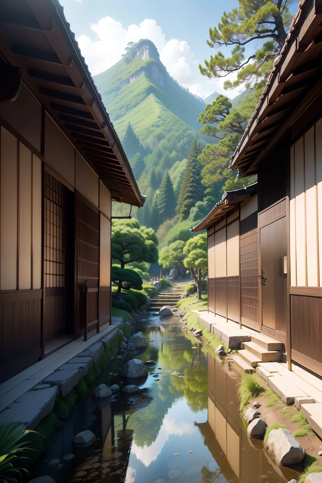 Scenery ANCIENT JAPAN Ia (obra-prima) (8k high resolution) (melhor qualidade) (Ultra Definition) (Ultra realista)(Foto RAW) (Foto realista) (bright illumination)