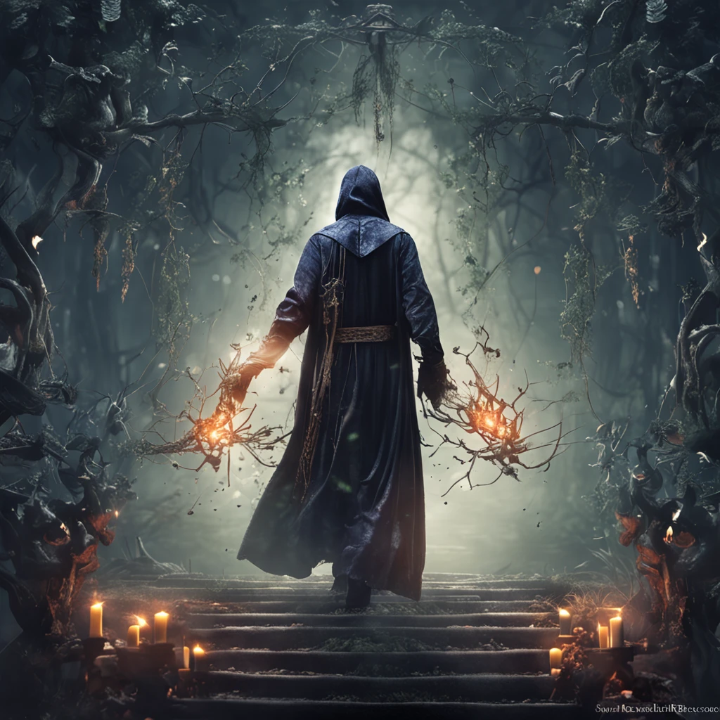 Best quality, Masterpiece, 超高分辨率, (photograph realistic:1.4), surrealism, Dream-like,fusionart, Shadowdancer, shadow magic, darkness control, stealth, shadowstep, umbral spells, hidden blade,