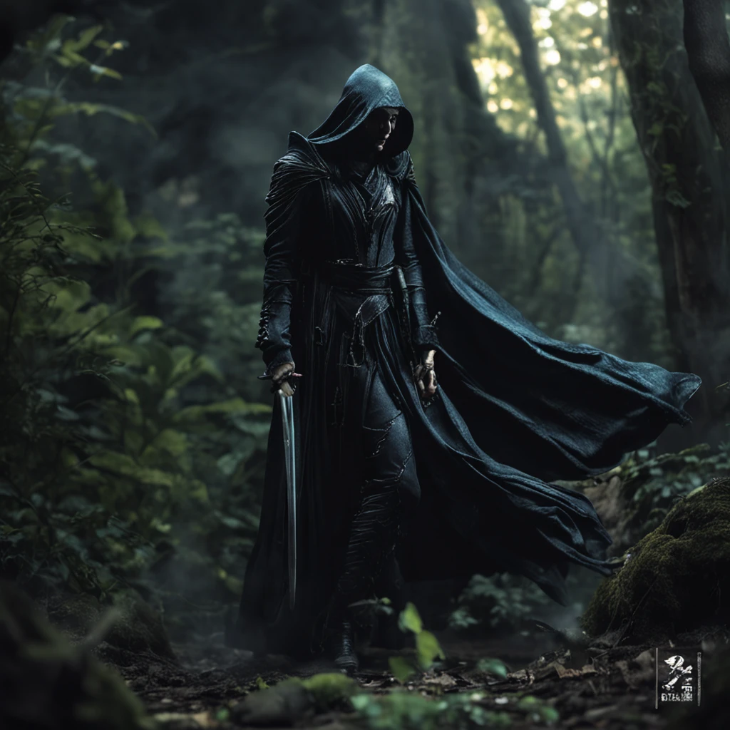 Best quality, Masterpiece, 超高分辨率, (photograph realistic:1.4), surrealism, Dream-like,fusionart, Shadowdancer, shadow magic, darkness control, stealth, shadowstep, umbral spells, hidden blade,