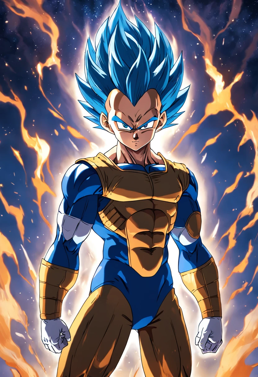 Vegeta de corpo inteiro, design de personagens