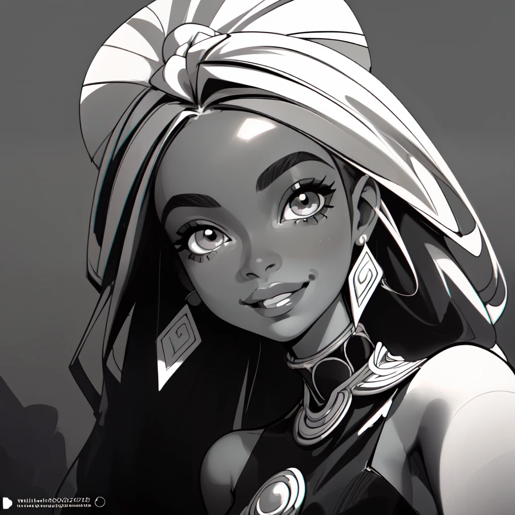 a close up of an African young woman with long hair smiling at the camera, beautiful gorgeous, black and white picture, by Willian Murai, instagram photo, gorgeous lady, gorgeous beautiful, by Matteo Pérez, by Daniel Lieske, beautiful surroundings, stunning quality, stunningly beautiful, very pretty, monochrome black and white, beautiful look, in style of nadine ijewere