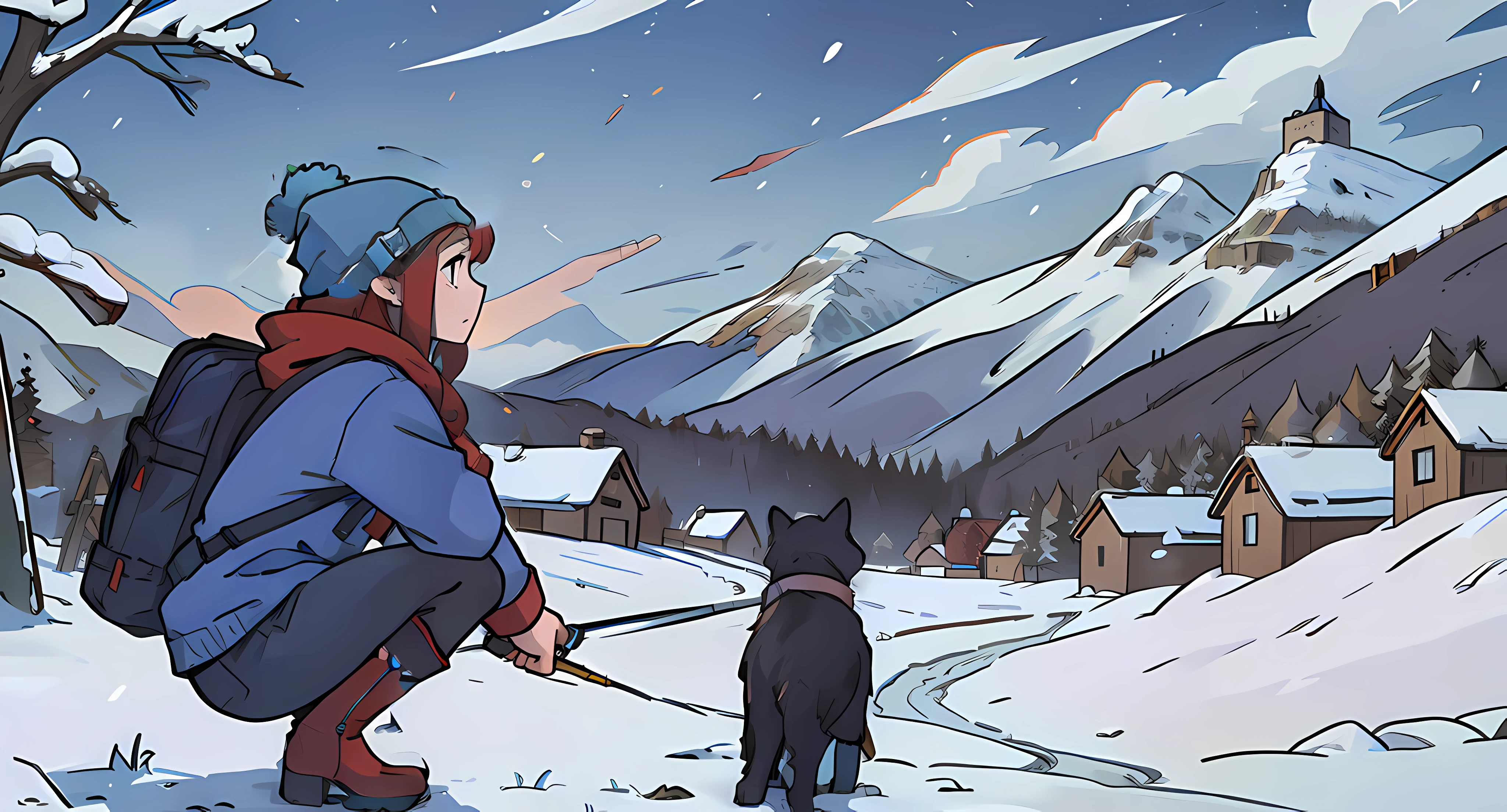 blue beanie