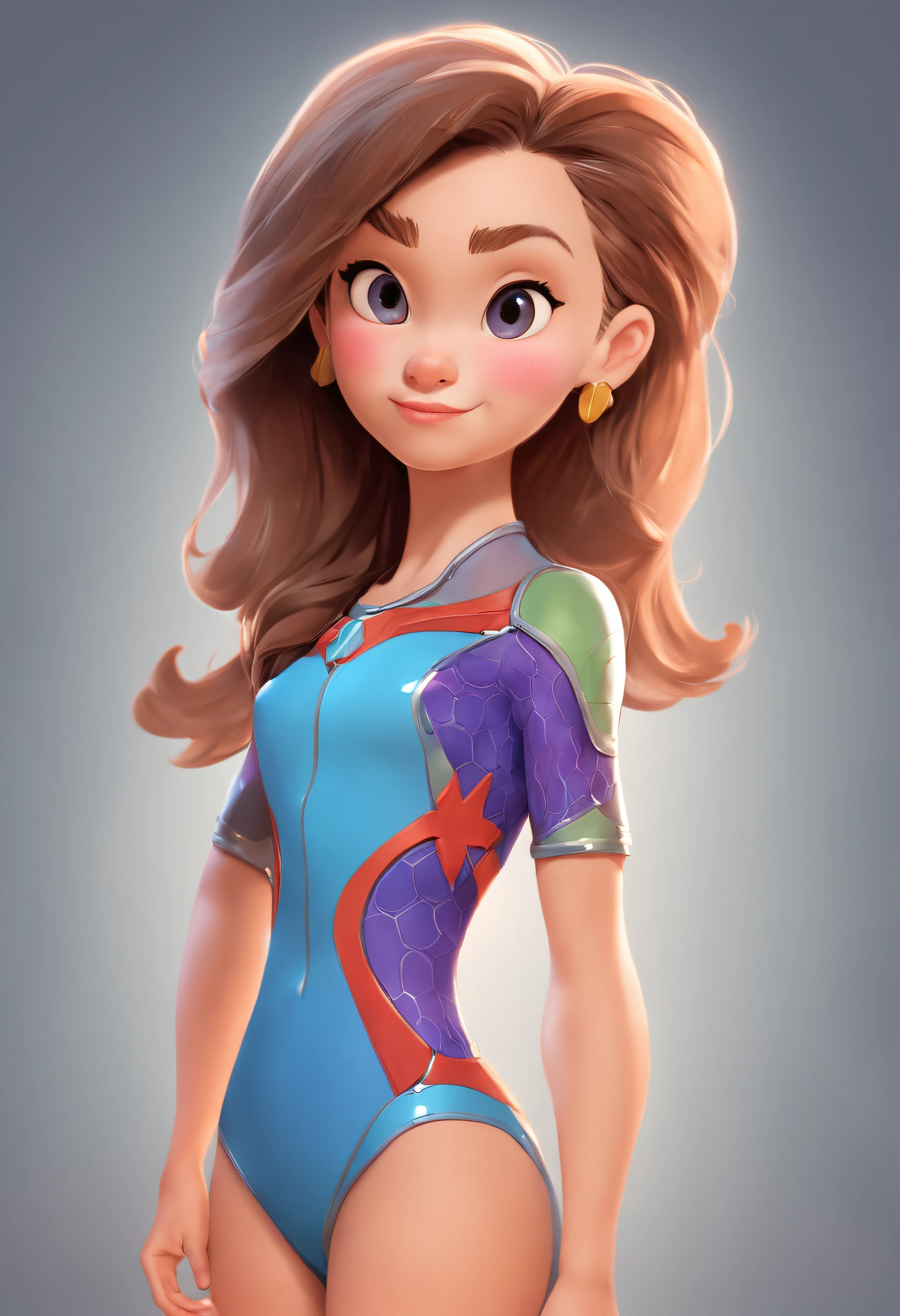 retrato da mulher ::style cartoon, (((Front view))), usando terno, Estilo Disney Pixar, Filme 3D, altamente detalhado, vivid colors (((corpo inteiro))) ::n_style realista, anime ::seed 040506