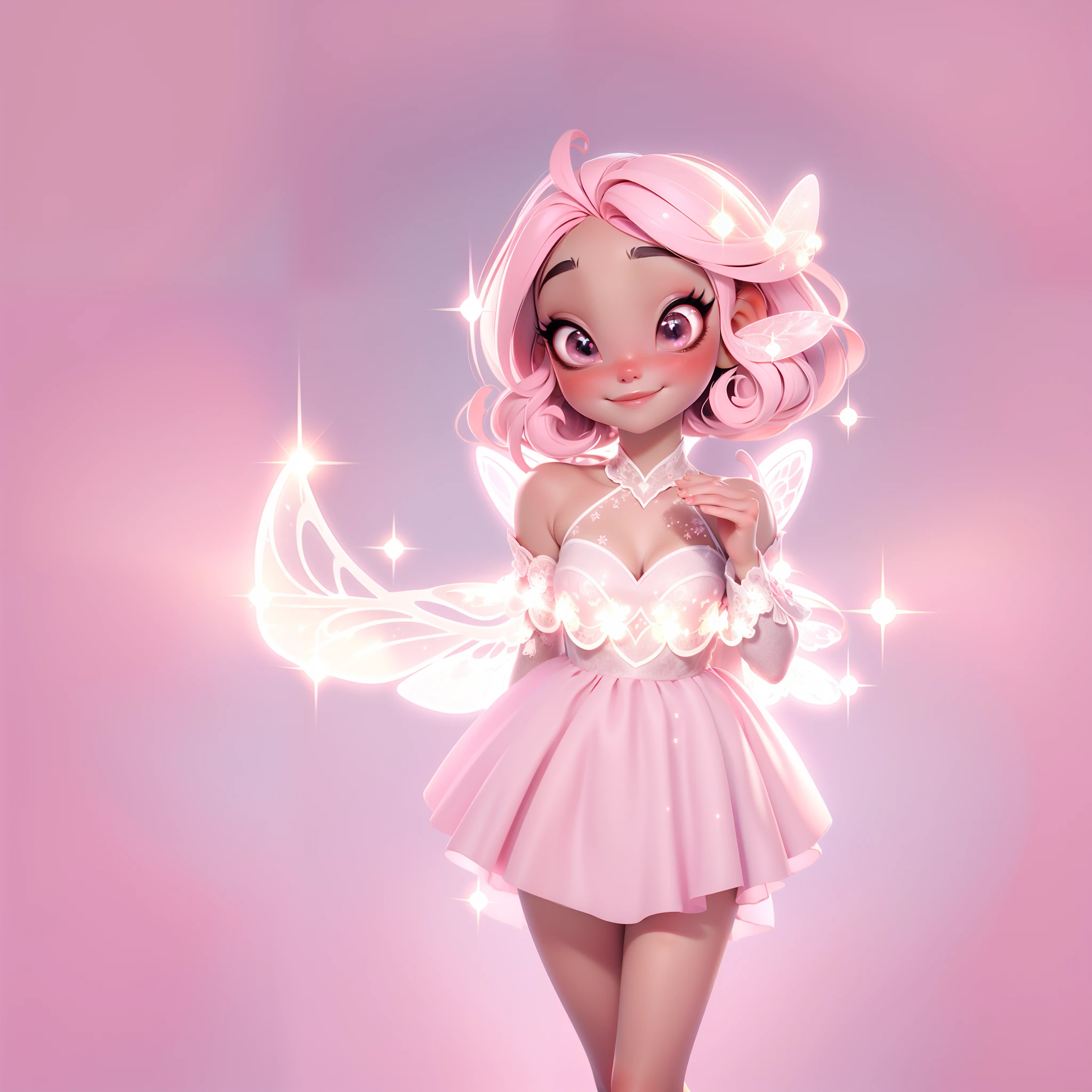 Beautiful gorgeous brown skin fairies, sparkling eyes, sparkling simple make up, sparkling face, sparkling pictures, sparkling white, sparkling pink, sparkling wings, beautiful dresses