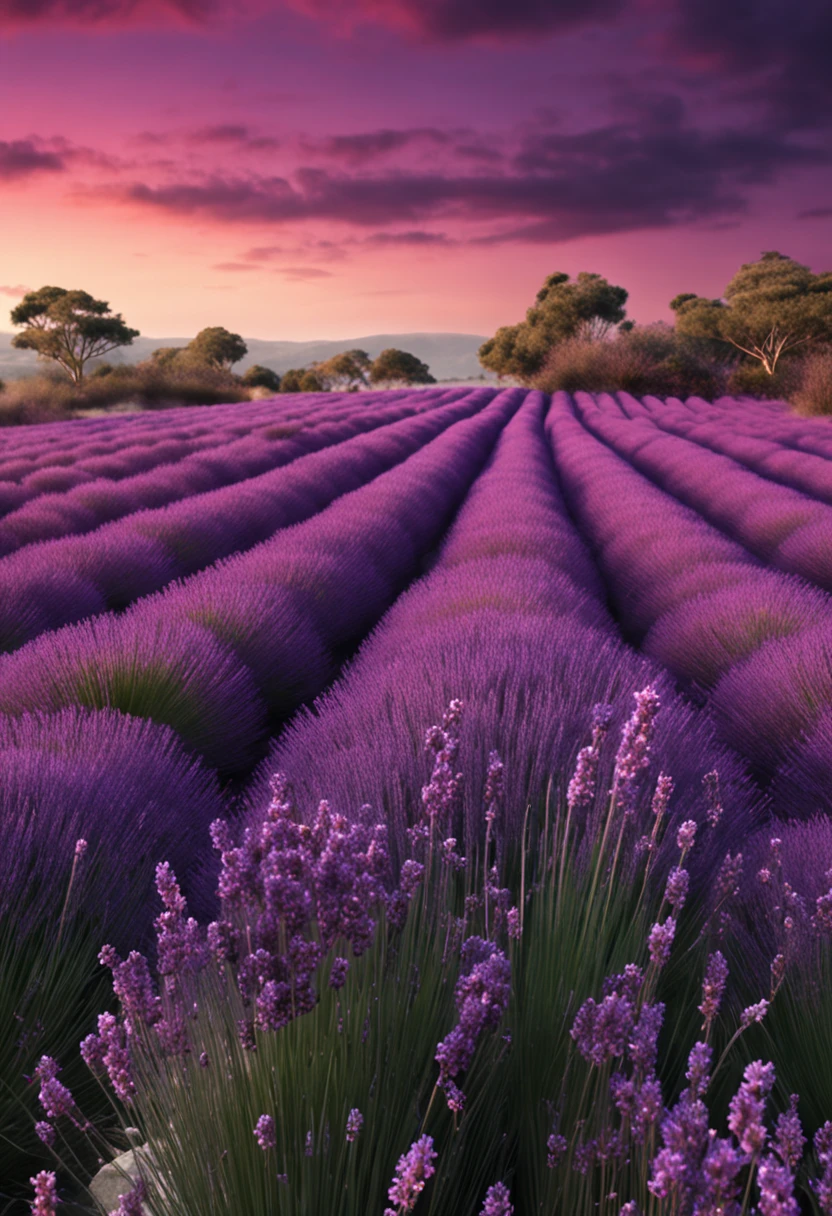Foto realista de ramos e folhas de lavanda em um fundo branco