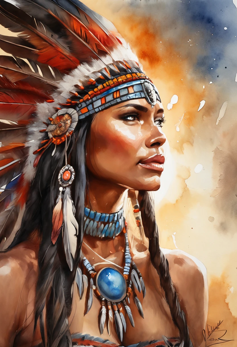 ultra detailed artistic photography, Native American beautiful Apache female, tee pee, moonlight, fire pit, feathers, sexy, dreamy, glowing, backlit, shadows, oil on canvas, smooth, ultra high definition, 8k, ultra sharp focus,  intricate artwork masterpiece, flowy outfit, highly detailed, vibrant, production cinematic character render, ultra high quality model