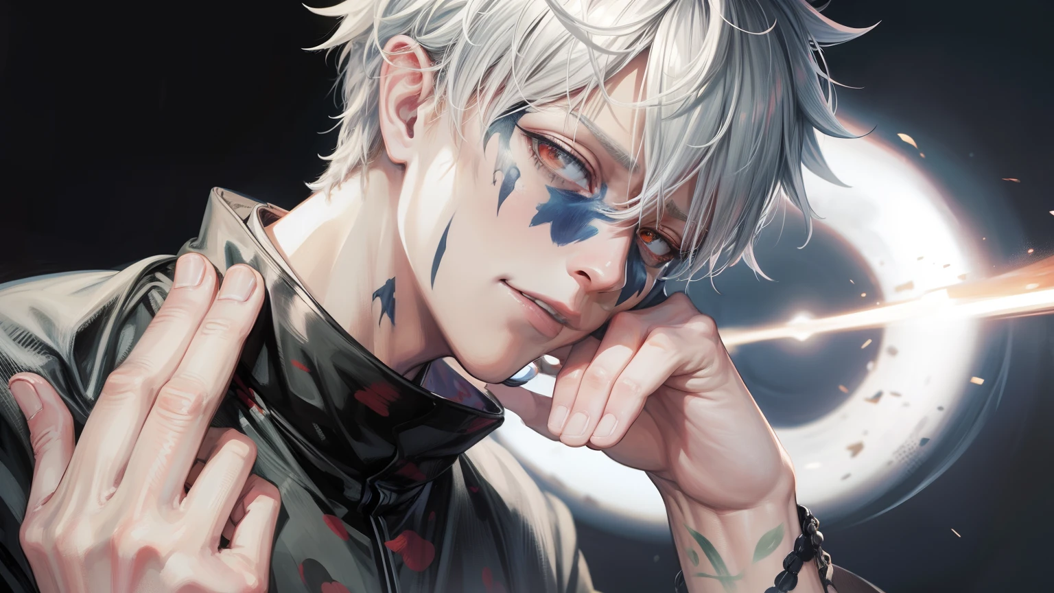 anime,jujutsu kaisen, realistic paint