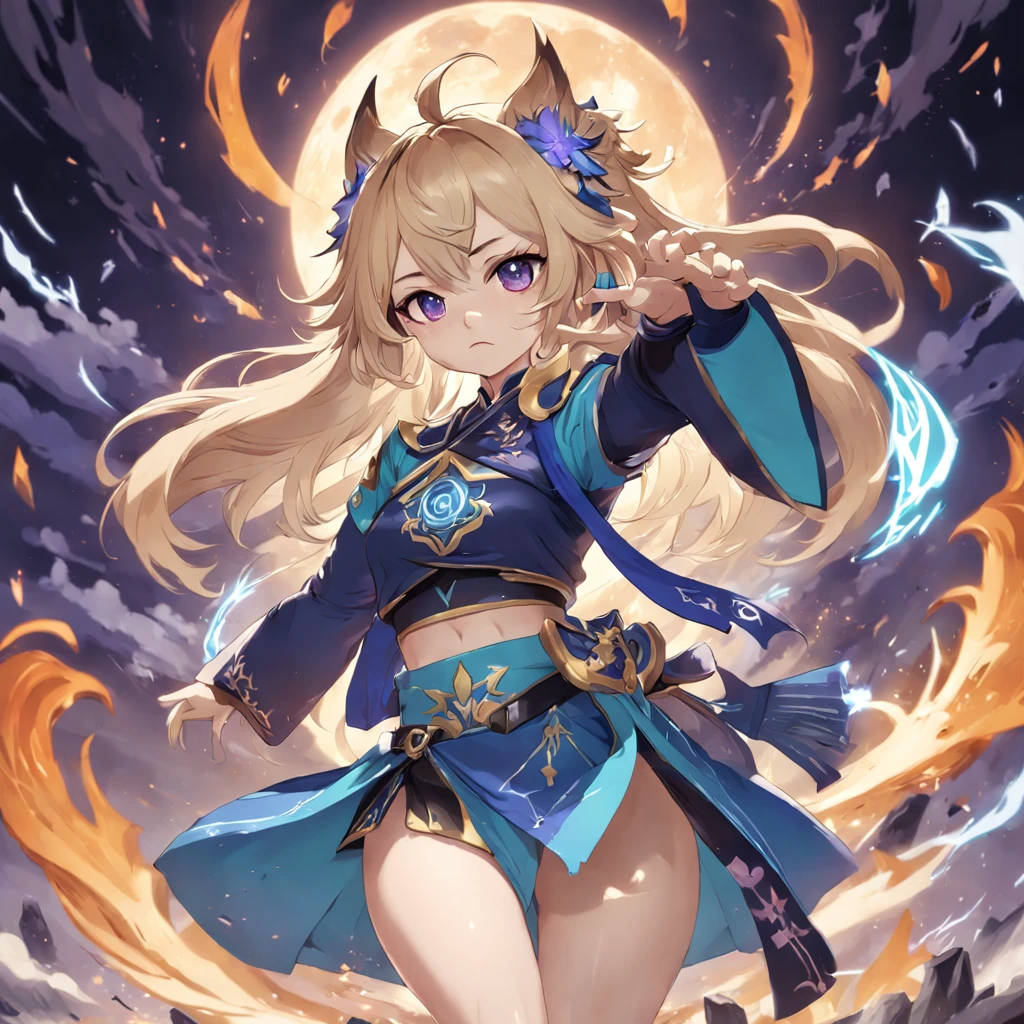 uma arte para camiseta de Zhongli, Genshin Impact
