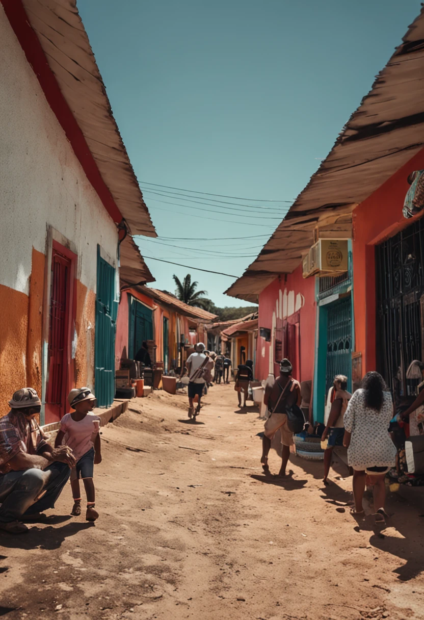 Create art based on the cutting edge of impressionismo, with all the features. The theme of the quatrain should be to represent poverty in an imaginary country., calling the Republic of Cyprus, is located in Cuba, the Dominican Republic is Haiti, your HDI is 0,5. Put people in this painting and portray the poverty of these people., also use some areas of these countries that I mentioned. I WANT THE CHARACTERISTICS OF THE VANGUARD OF impressionismo
