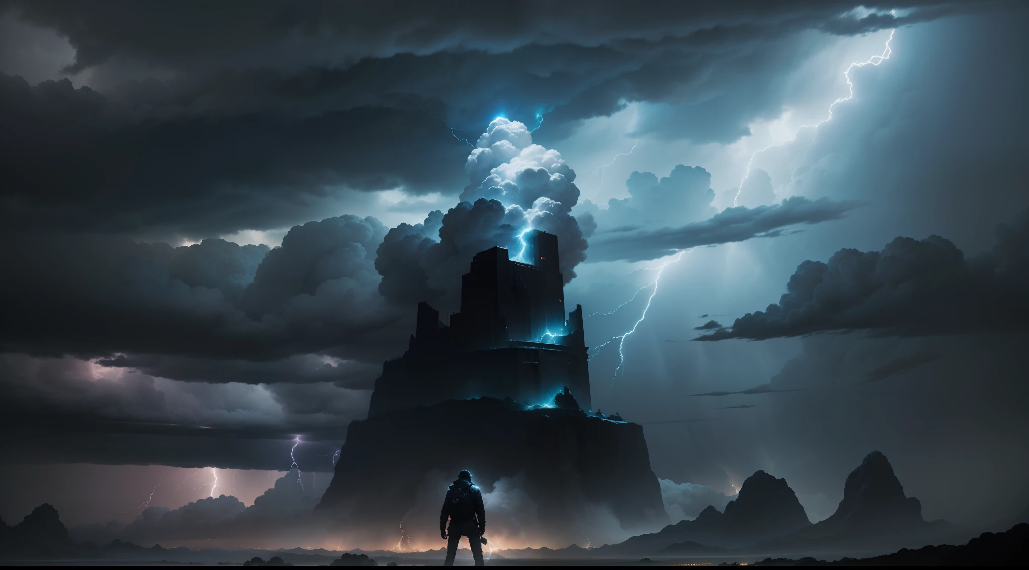 Clouds and lightning