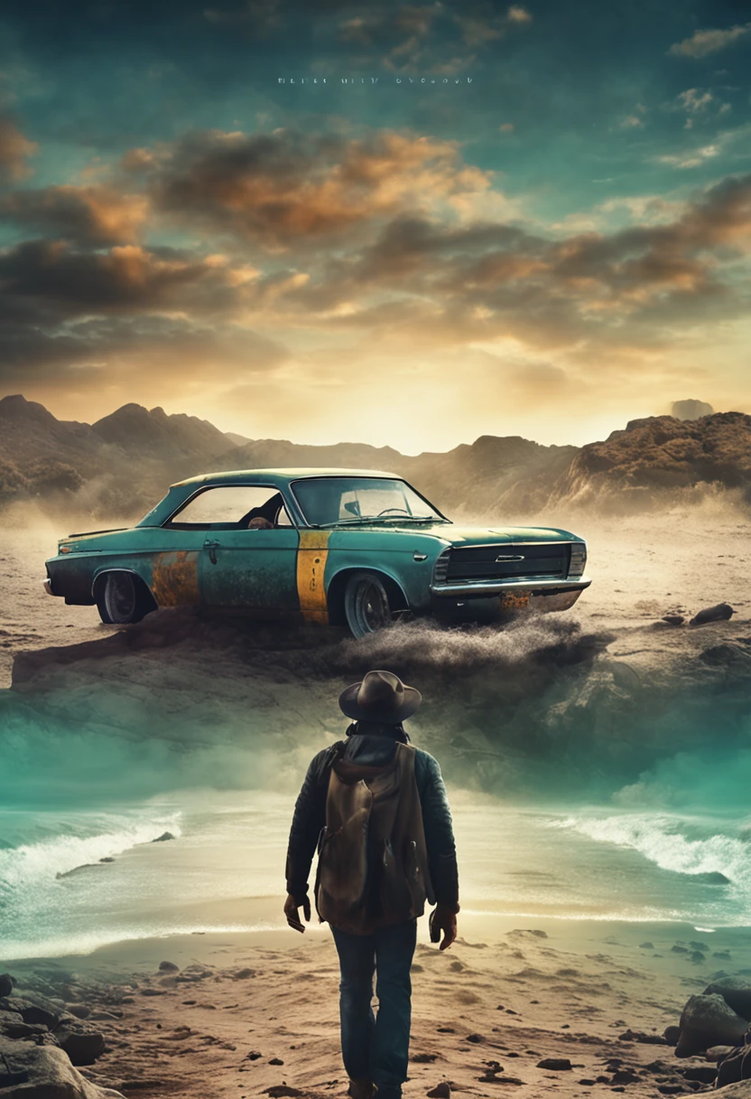 cartaz de filme estilo o vento levou, mas sem pessoas