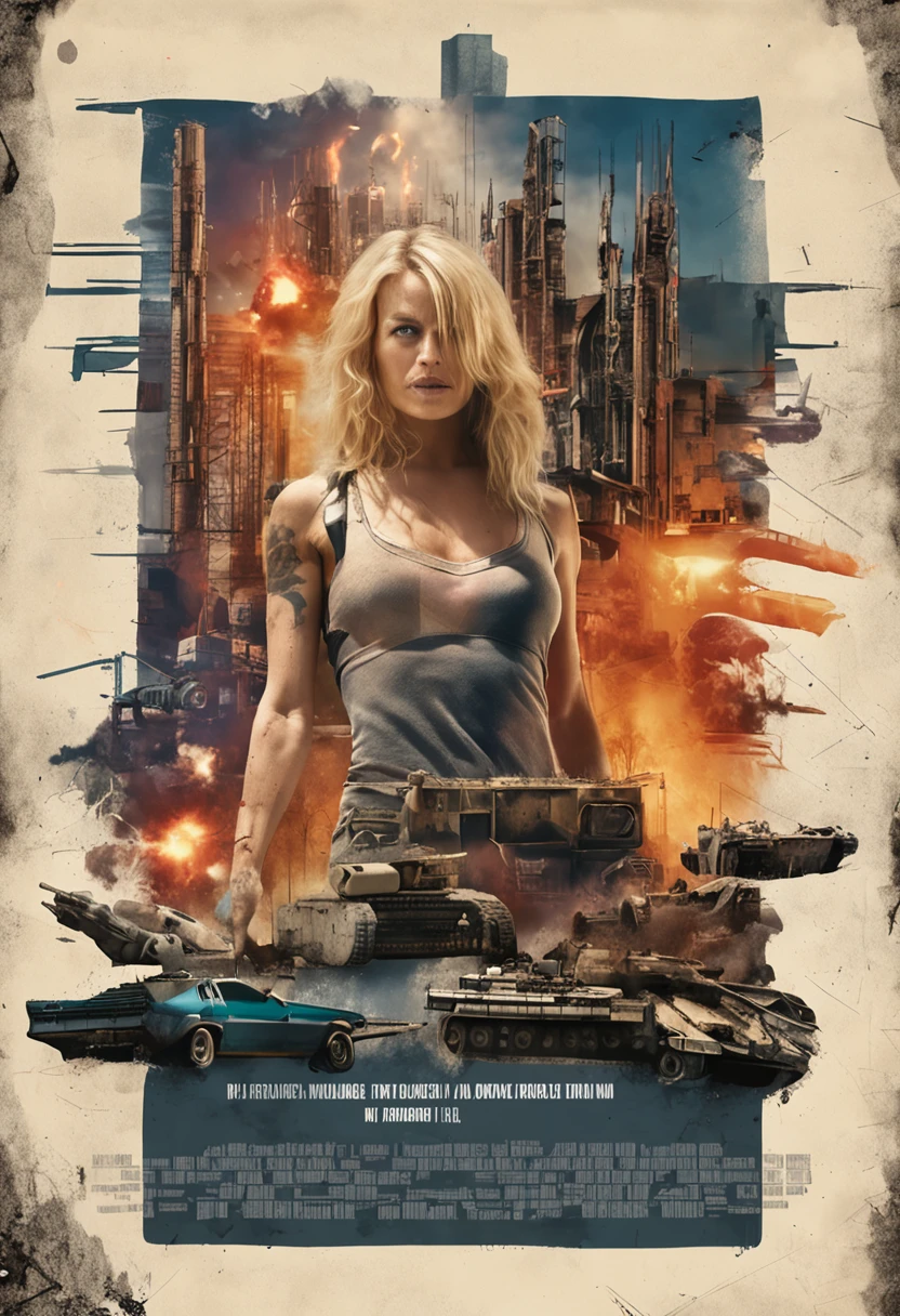 there is a special  edition poster of a " polaroid media artwork of complete  blonde using marker as the medium, against an industrial background" game poster, official poster artwork, game promotional poster, official poster, full poster, military art, promotional poster art, beautiful cinematic poster, official print, videogames poster, craig mullins greg rutkowski, ( apocalyptic ) 8 k, craig mullins style, cinematic poster, apocalyptic 8k, apocalyptic 8k