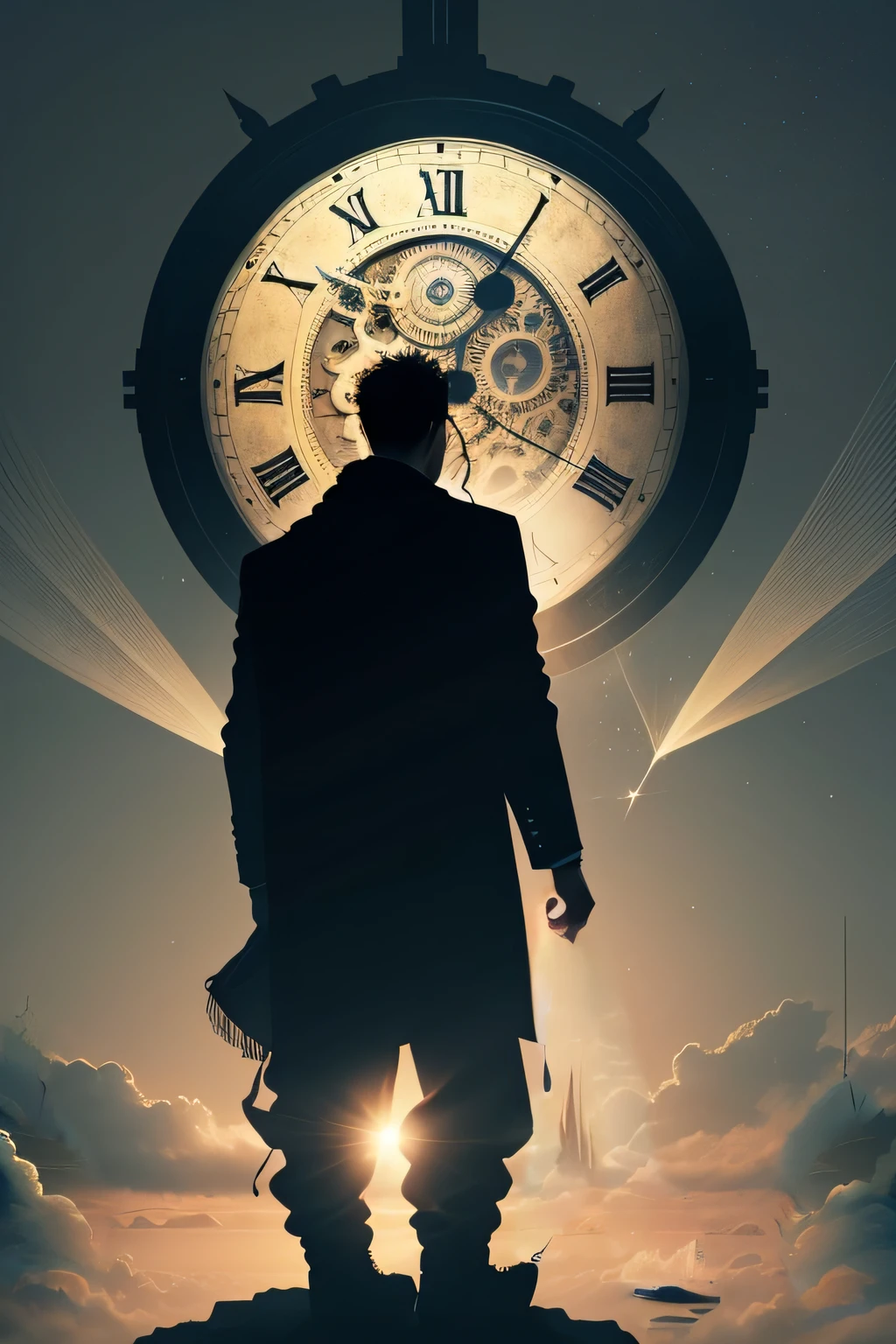 Take away this image and create harmony with the background the man does not hold anything in his hand