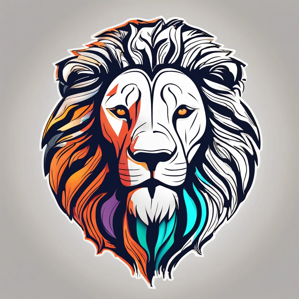 a minimalist lion logo vector