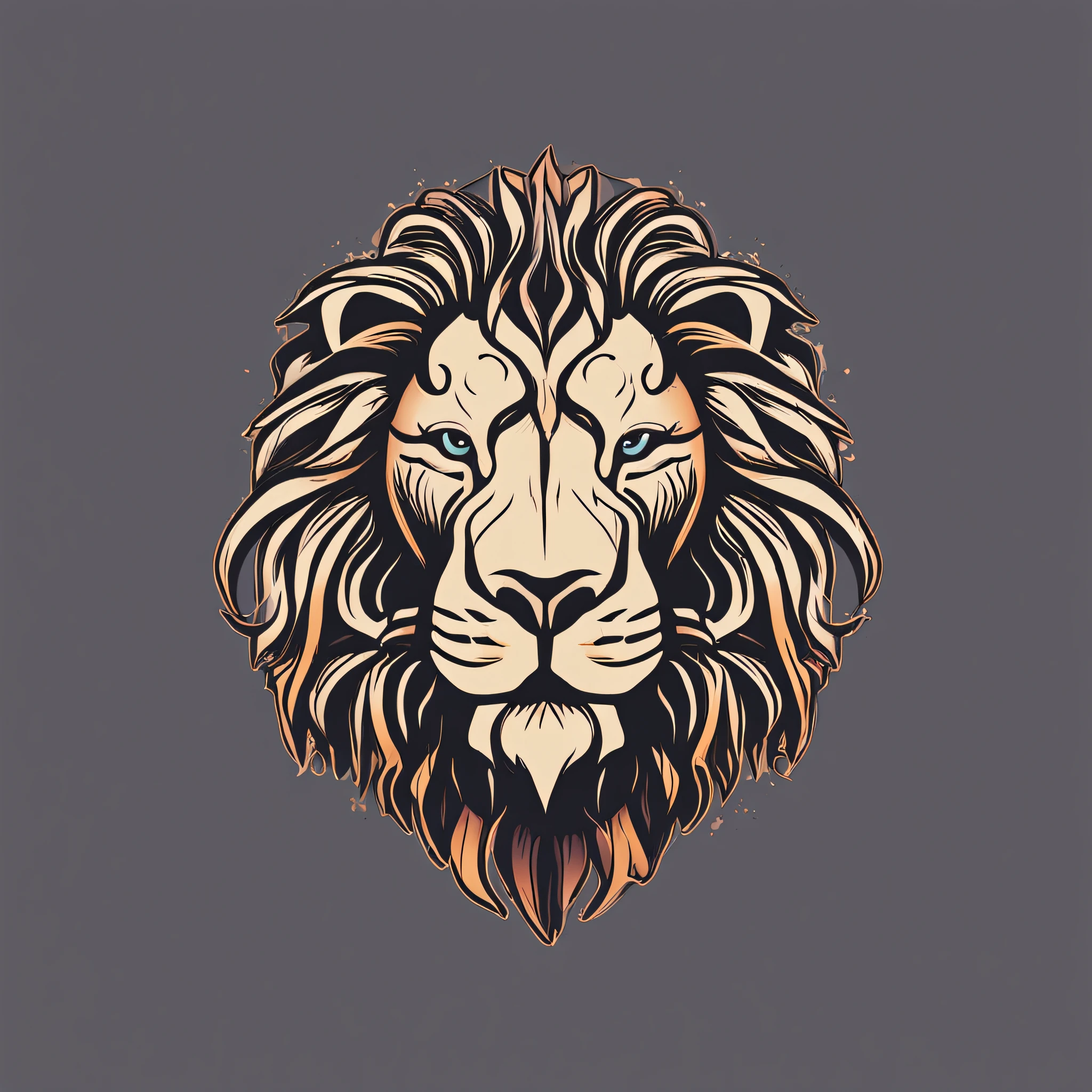 a minimalist lion logo vector
