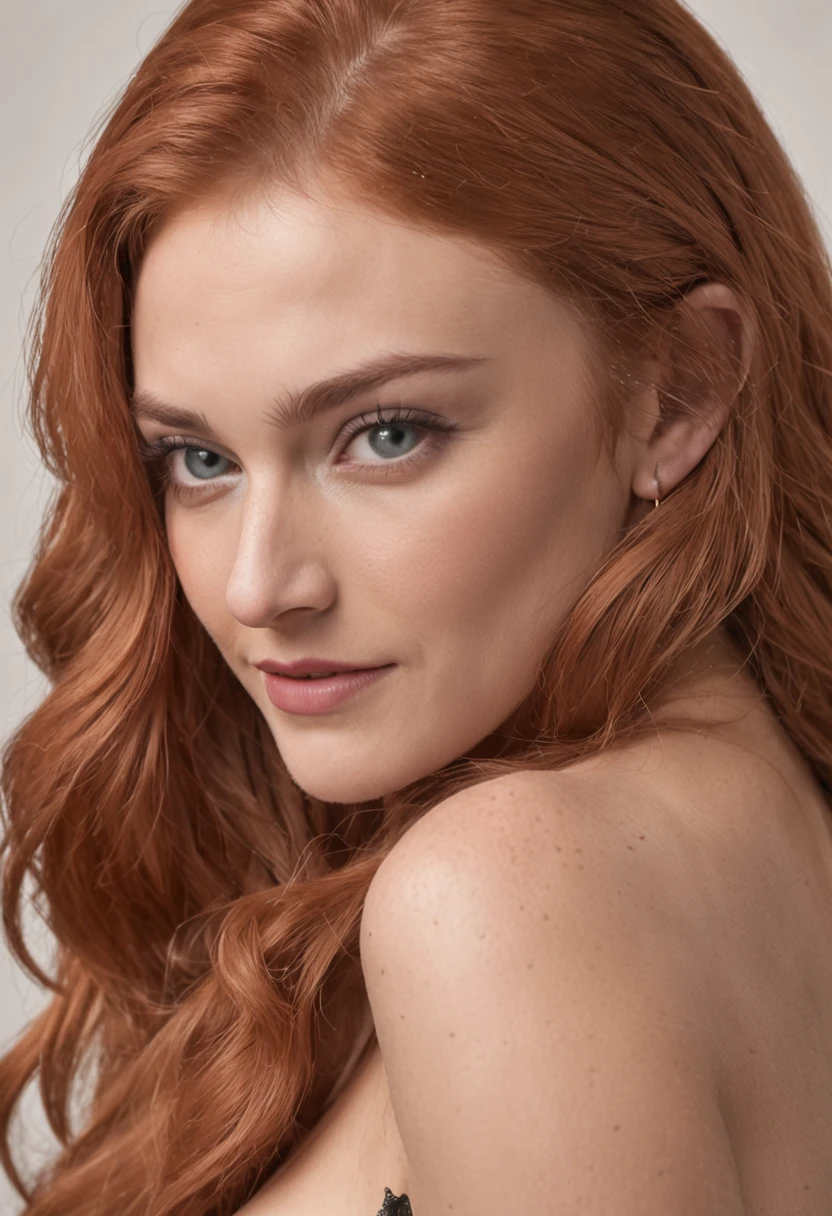 Sophie Turner, big tits, defined abdomen, sorriso sexy, muitos pelos pubianos, pelos pubianos aparentes, pelos pubianos se projetam, erotic, deitada, 8k, (insanamente detalhado:1.5), fotografia de corpo inteiro, 20 megapixels, Canon EOS R3, pele detalhada, pale skinned, background cidade iluminada, anatomia perfeita