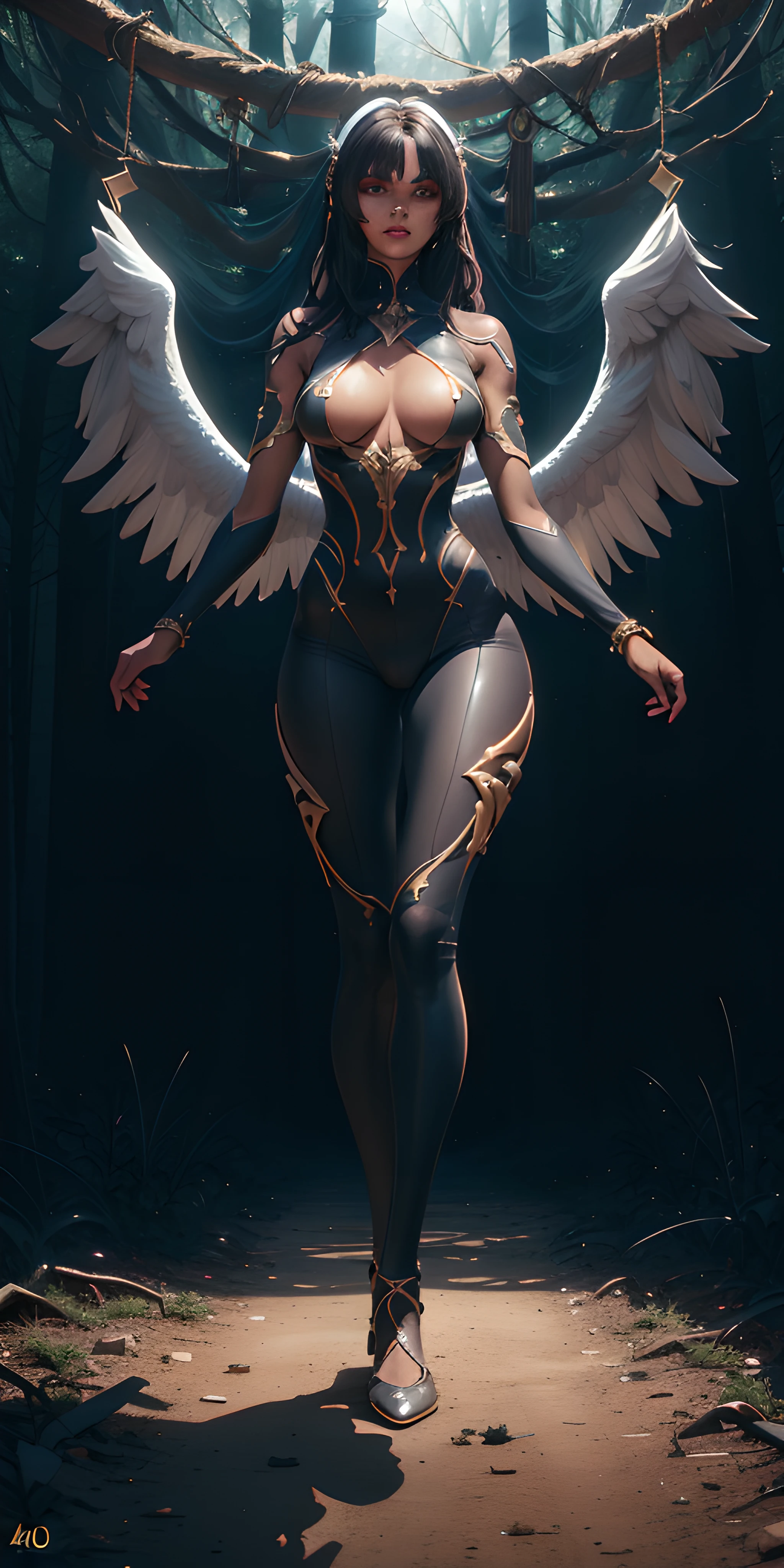 ((masterpiece)),((whole sculptural body)),((wide view of the angel)),4k,photorealism, real,hyper realistic,high res,athletic body,beautiful real sculptural body women, beautiful black african woman,black african royal thin african girl,((in the forest)),21 years old,((solo)),((real slender woman's face)),revealing body parts, transparent,hyper realistic, ultra detailed skin, small chest, ((visible,((transparent clothes)),neckline,((full body)),(masterpiece),(detailed high face),(high details),4k,8k , high res, ((hanging breasts)),normal, ultra realistic,(cinematic lighting),(cinematic pose))