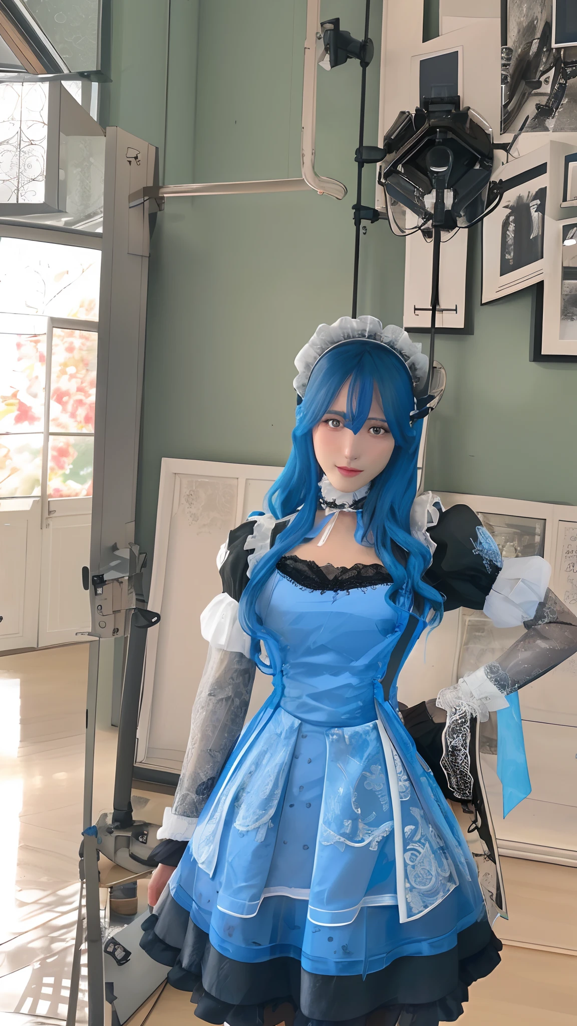 RAW photo, Scerschetz, 1girll, Blue hair, ((Intricate details)), Black and white maid dress, (highdetailskin:1.2), 8K UHD, Digital SLR, Soft lighting, High quality, filmgrain, Fujifilm XT3
Optimized Prompt:
RAW photos,Scerschetz,1个Giant Breast Girl,blue hairs,((finedetail)), black and white maid clothes,(highdetailskin:1.2),8k ultra high definition,digital SLR camera,Soft lighting,high qulity,filmgrain,富士XT3