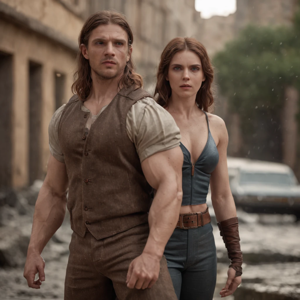 (Professional 3D rendering:1.3) de (Realistic:1.3) Foto de arte mais bonita do mundo,Features spy couples, suaves e brilhantes, ((Heroes, epic, fantasy, rough muscular couples, wet heroes, angry look, long hair, short beard and fierce expression in dynamic pose, fantastic location, majestoso ambiente desordenado)), corpo inteiro 8k unidade render, action shot, poros da pele, very dark lighting, sombreamento pesado, circunstanciado, Rosto detalhado, (vibrante, fotogrdeia realista, Realistic, Dramatic, Escuro, foco nítido, 8k), (Old leather clothes damaged by bad weather:1.4), ((((Use peles)))), (intrincado:1.4), decadente, (altamente detalhado:1.4), pintura digital, rendering by octane, art stations, Conceito-Arte, liso, foco nítido, illustration, germe da arte, (Loish:0.23), Wlop Ilya Kuvshinov, e Greg Rutkowski e Alphonse Mucha Gracias, (global ilumination, studiolight, Light Volumetric), chuva forte, floating particles, patife, fantasia, Onze, corpo inteiroesbian, ((Fundo escuro e antigo da cidade:1.3)),CGSesociedade,art stations