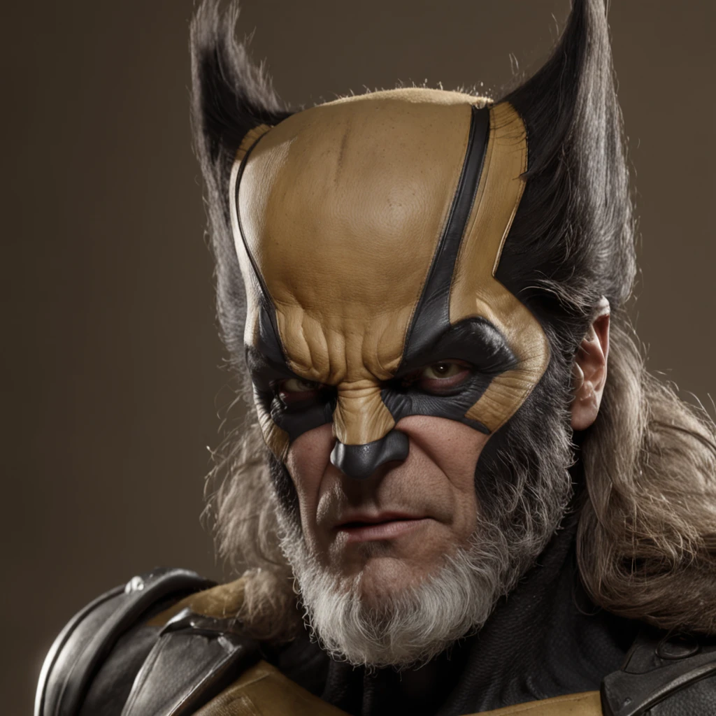 Maravilhoso retrato ultra realista do Wolverine, usando seu uniforme tradicional amarelo