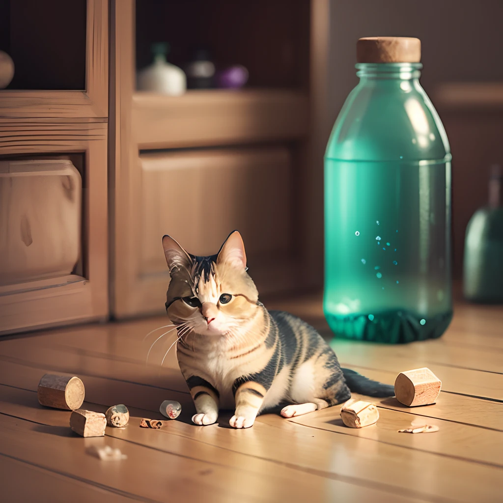 photo of a crushed pet bottle --auto --s2