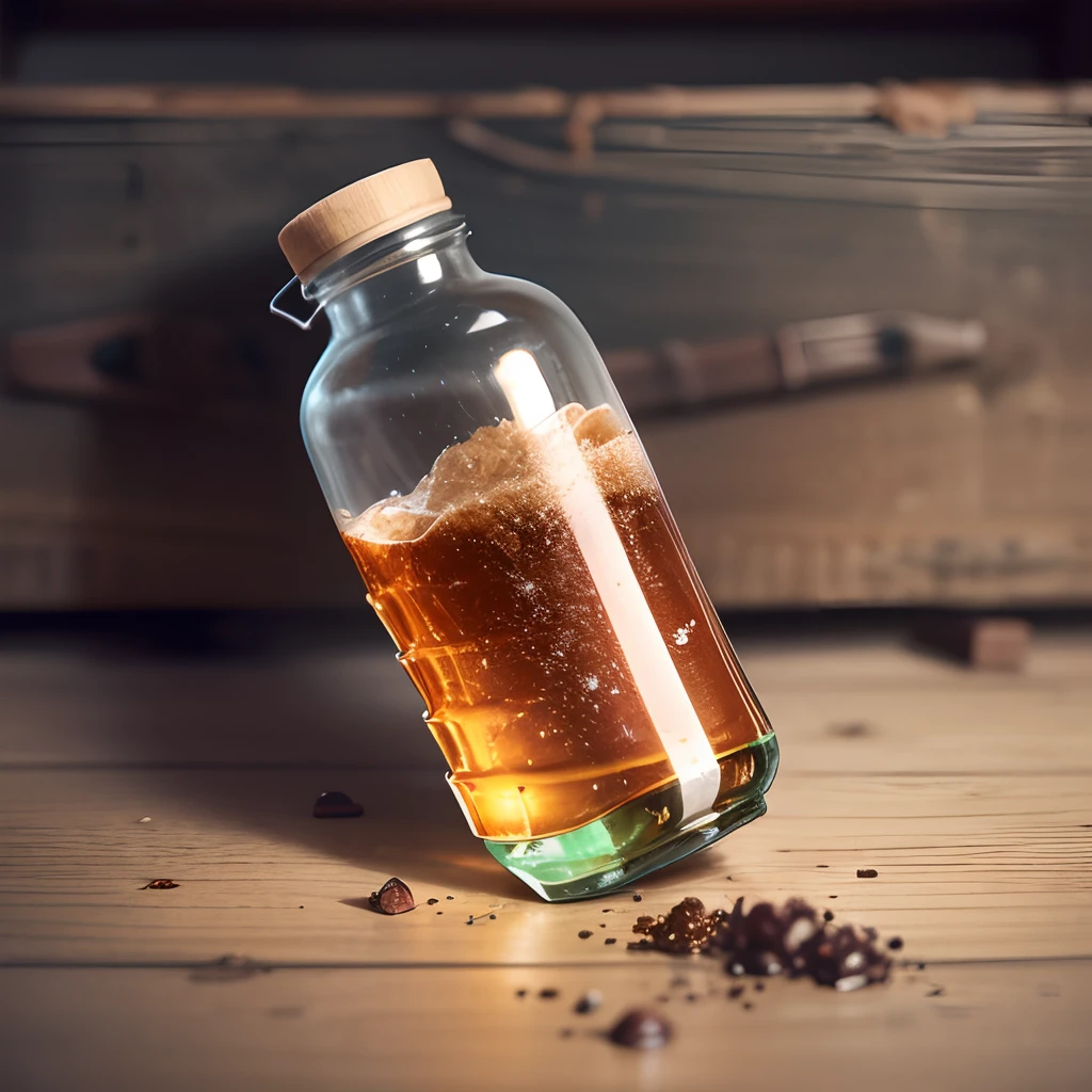 photo of a crushed pet bottle --auto --s2
