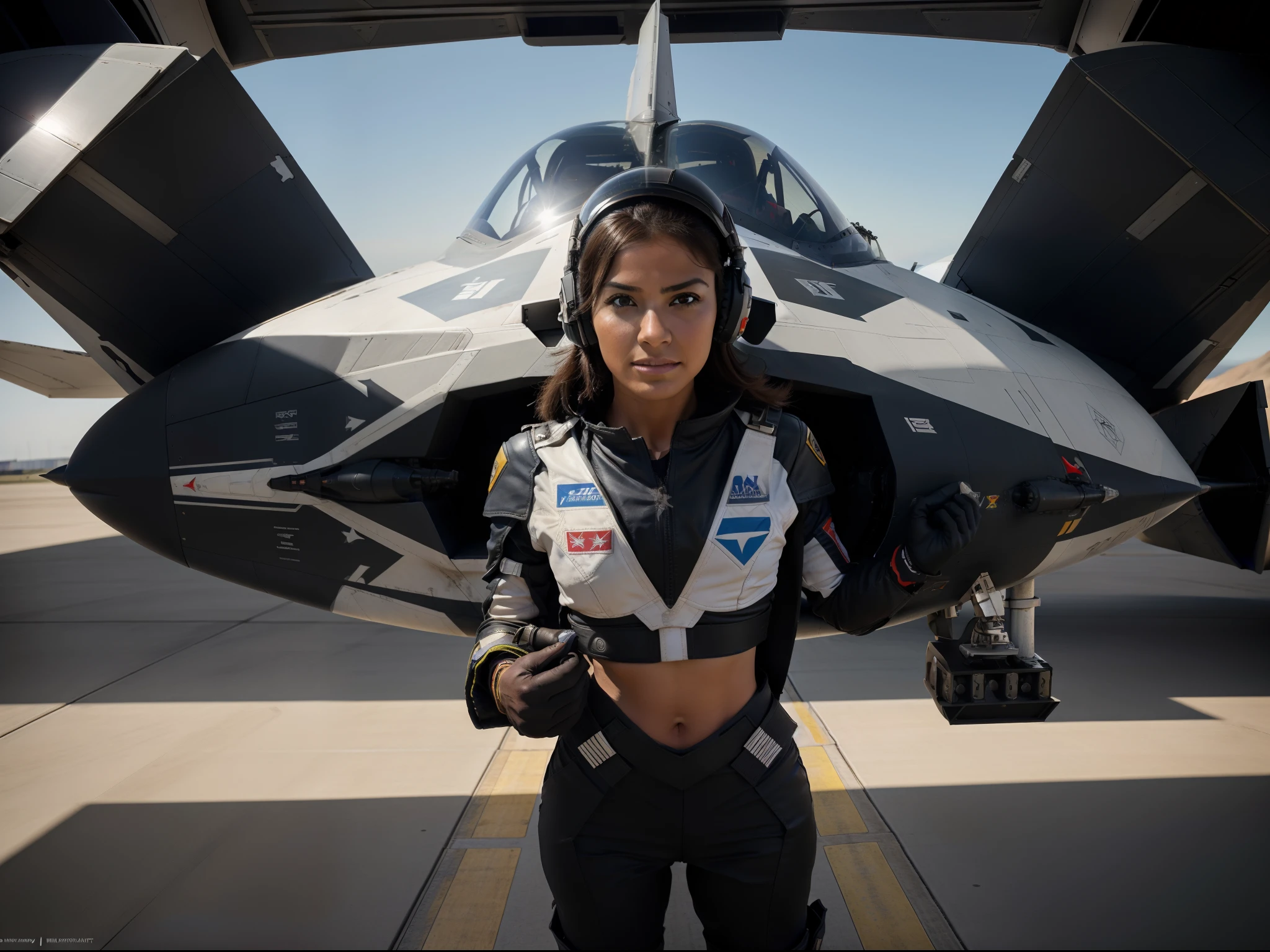 El piloto sostiene un casco de combate en la mano en el asfalto.,Get ready to board a high-tech flying fighter jet,Science fiction livery,High-tech weapons of war,Lleno de esperanza,Epic sense,authentic
Filming,Fuerte realismo