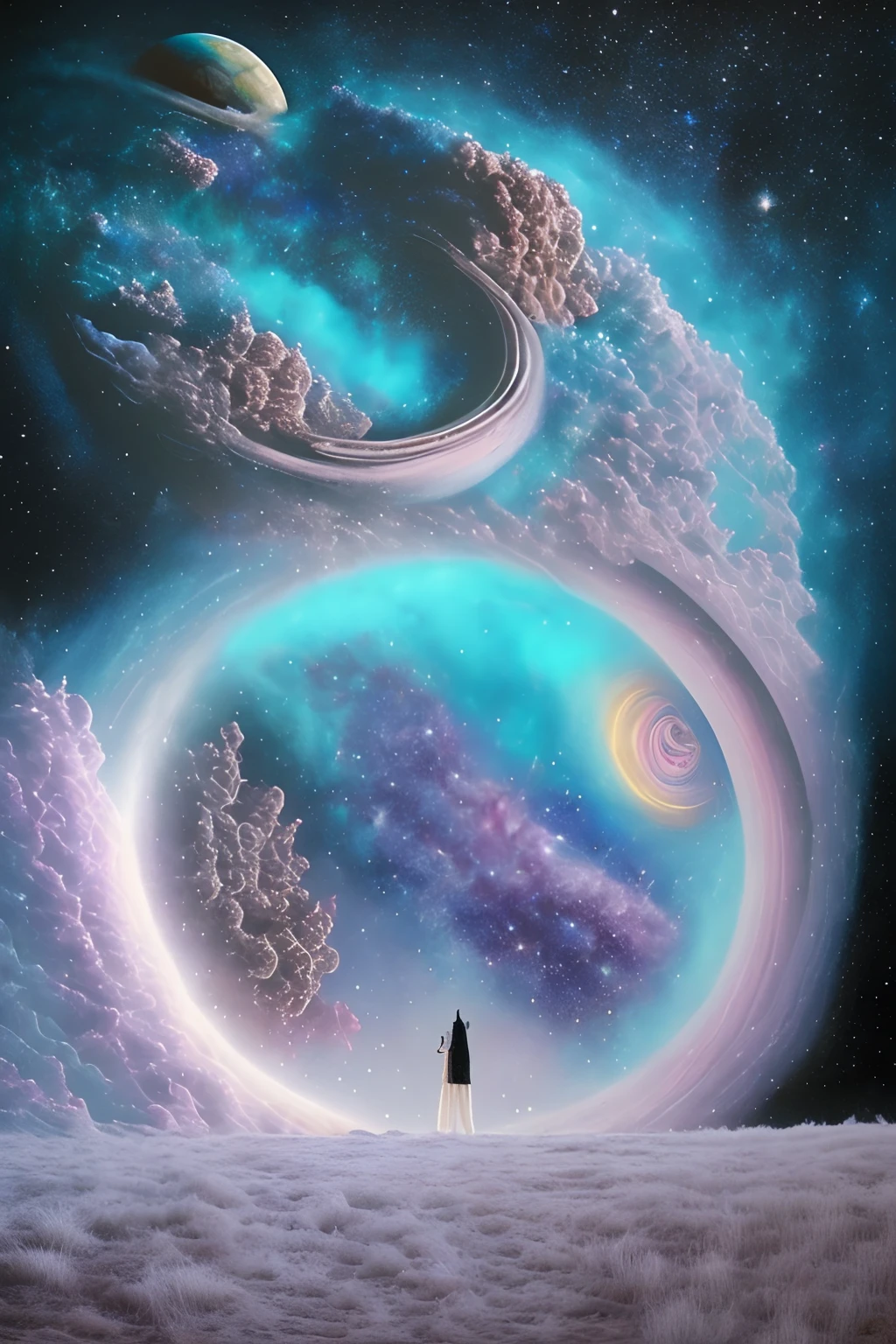 Jubbslineart_v2, Beautiful life in cosmic space, misterioso