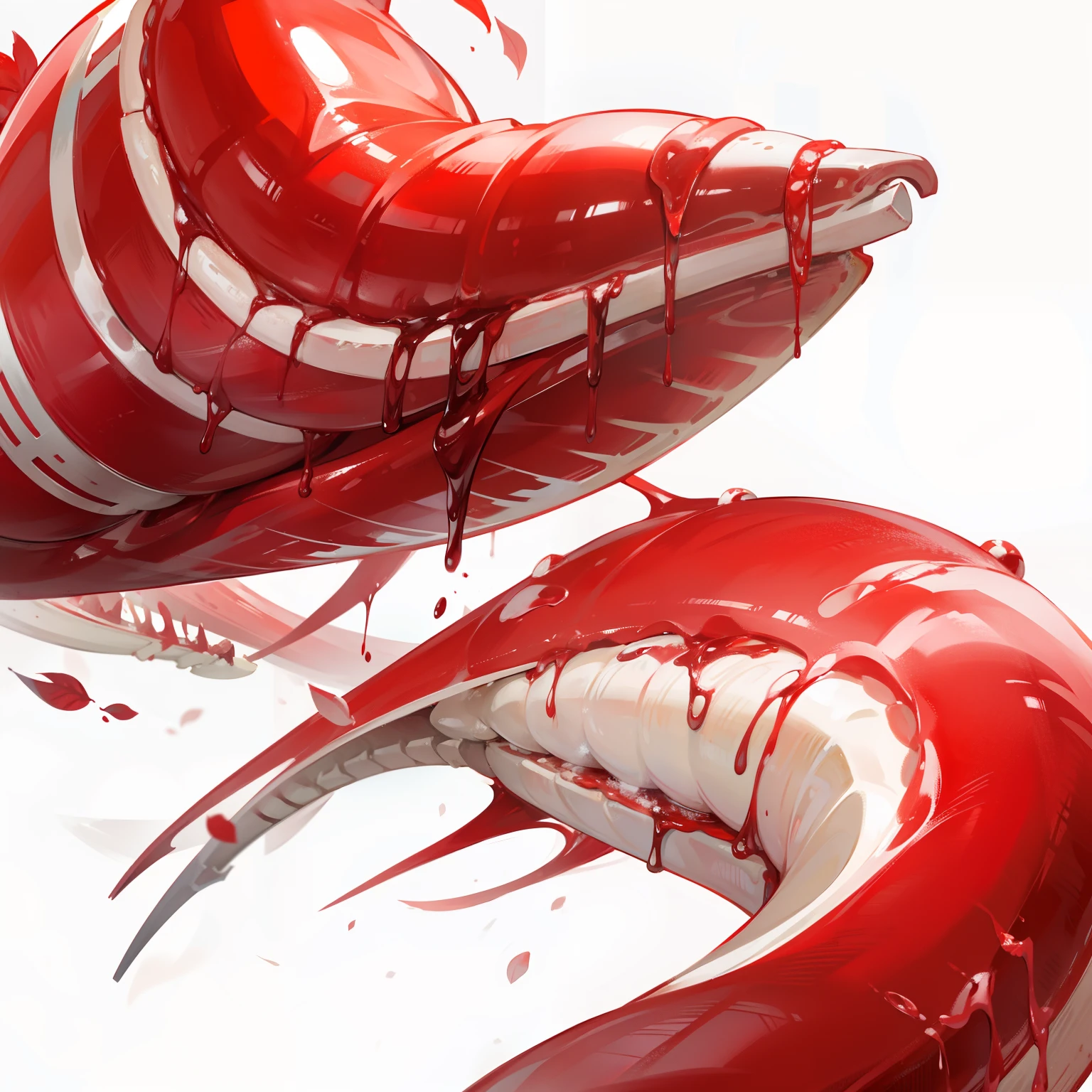 The red and white color scheme is a plant-like life composed of meat and bone