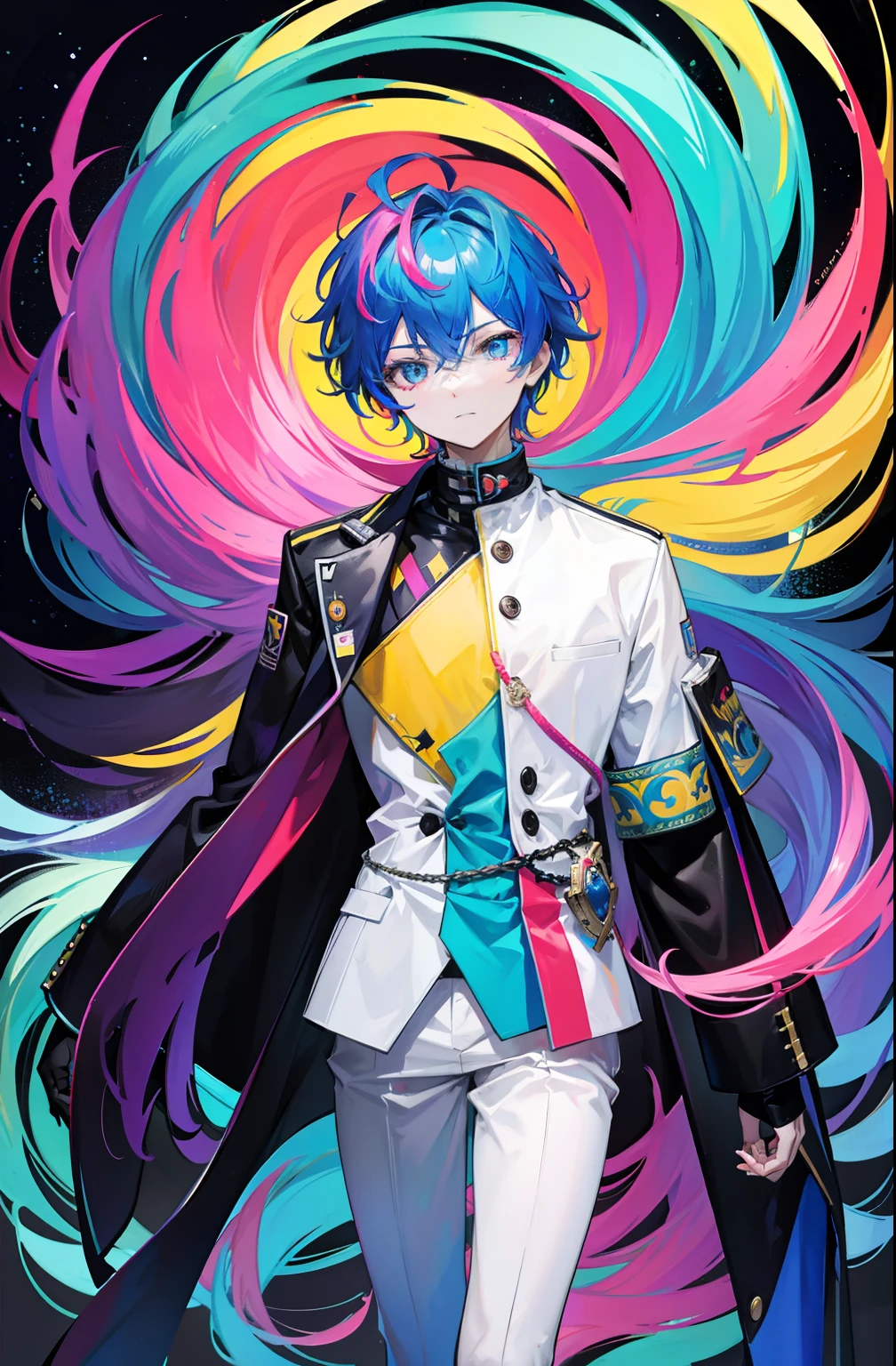 Colorful,Colorful,Brilliant and colorful color scheme,A male brave man