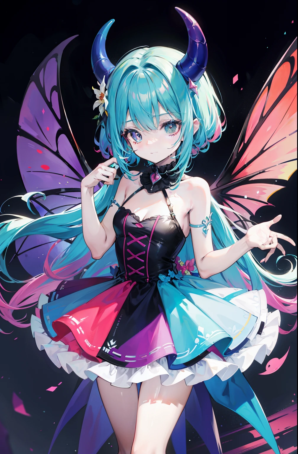 Colorful,Colorful,Colorful but color-based color scheme,A cute and sweet little devil fairy