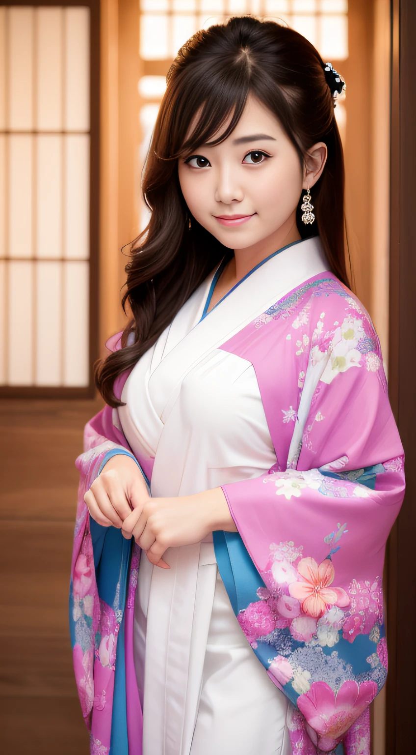 hightquality、masterpiece、ultra res、a beauty girl、Beautiful girl face、cute girl face、kimono、wearing kimonos、full bodyesbian、Famous actresses of Japan、very beautiful face、A sexy
