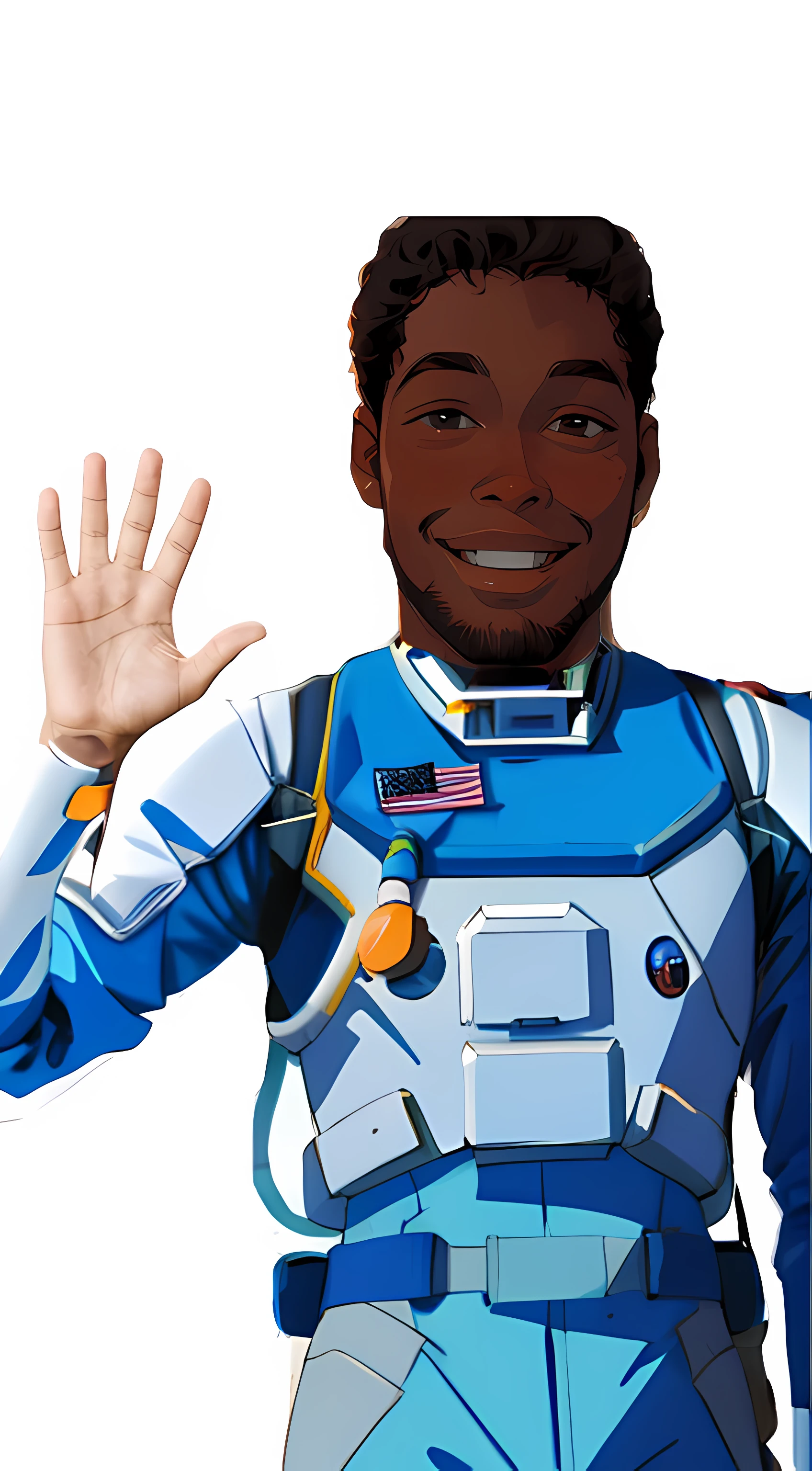 traje espacial, traje de la nasa, traje de astronauta, color azul