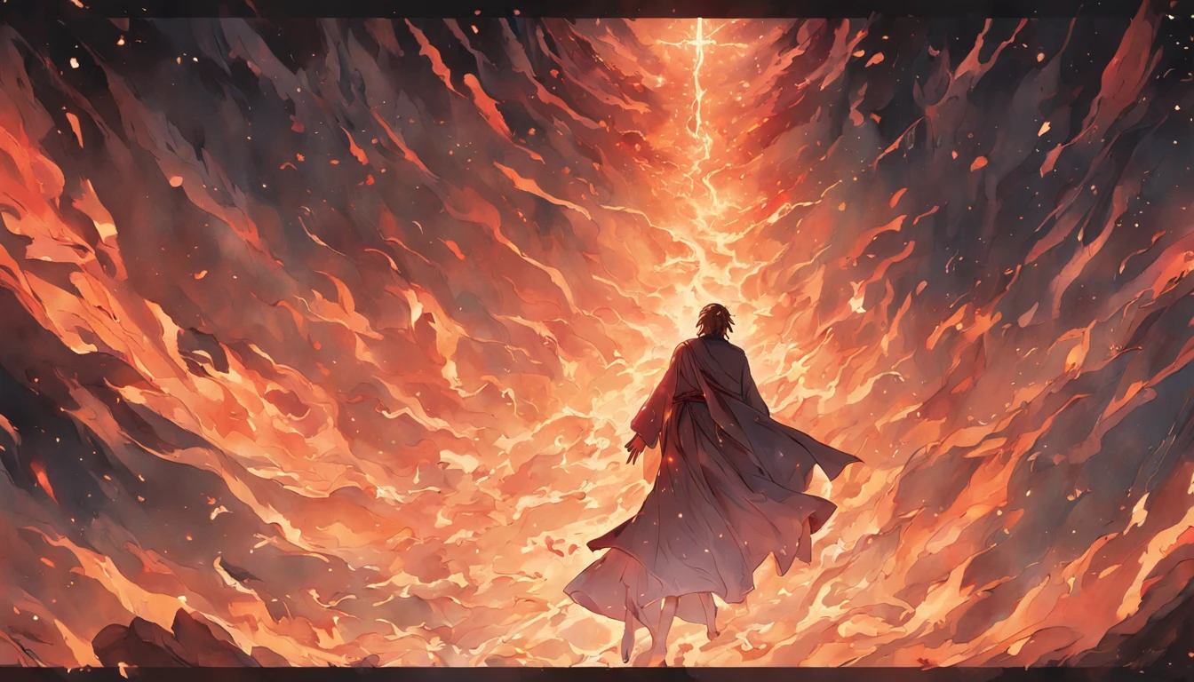 Artistic depiction of Jesus descending into hell