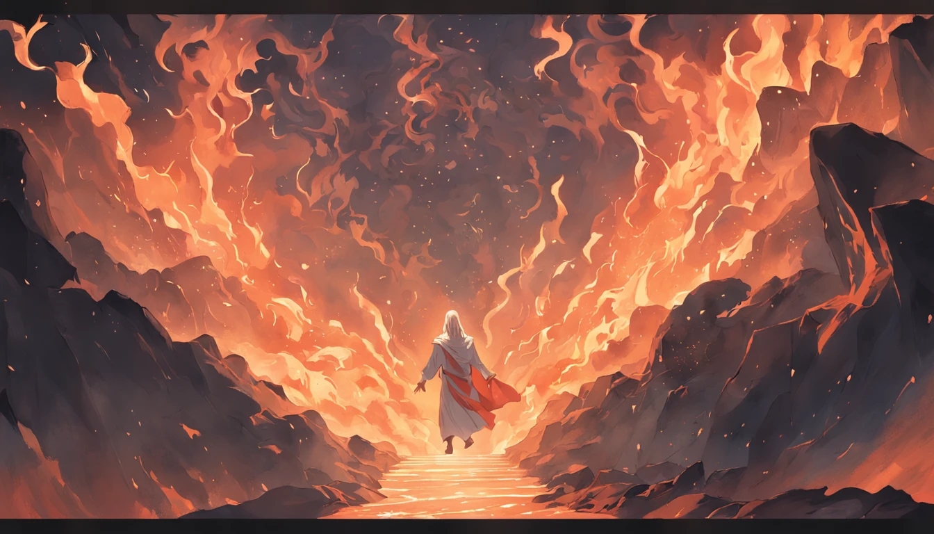 Artistic depiction of Jesus descending into hell