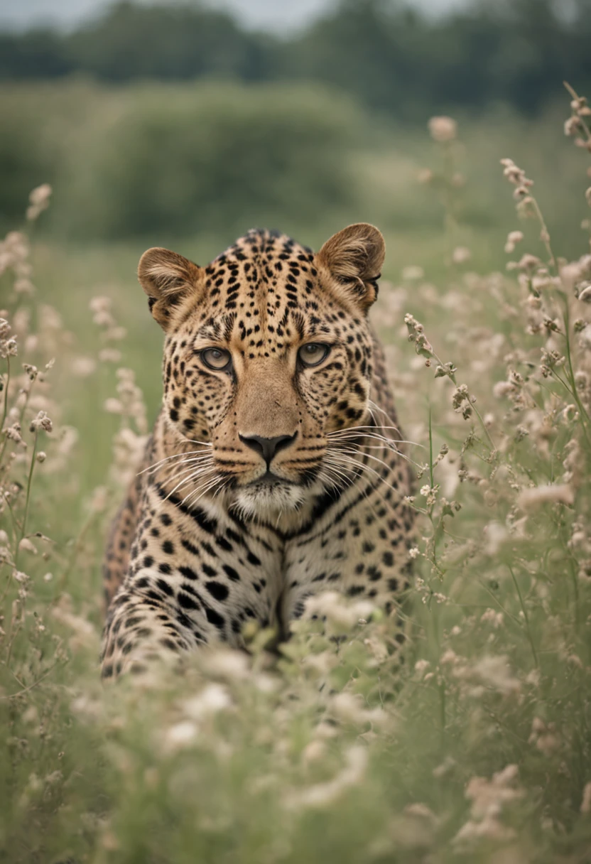 A leopard tank stands alone in a field of Ukrainian wildflowers, its camouflage blends into the landscape until a mine explodes beneath it.